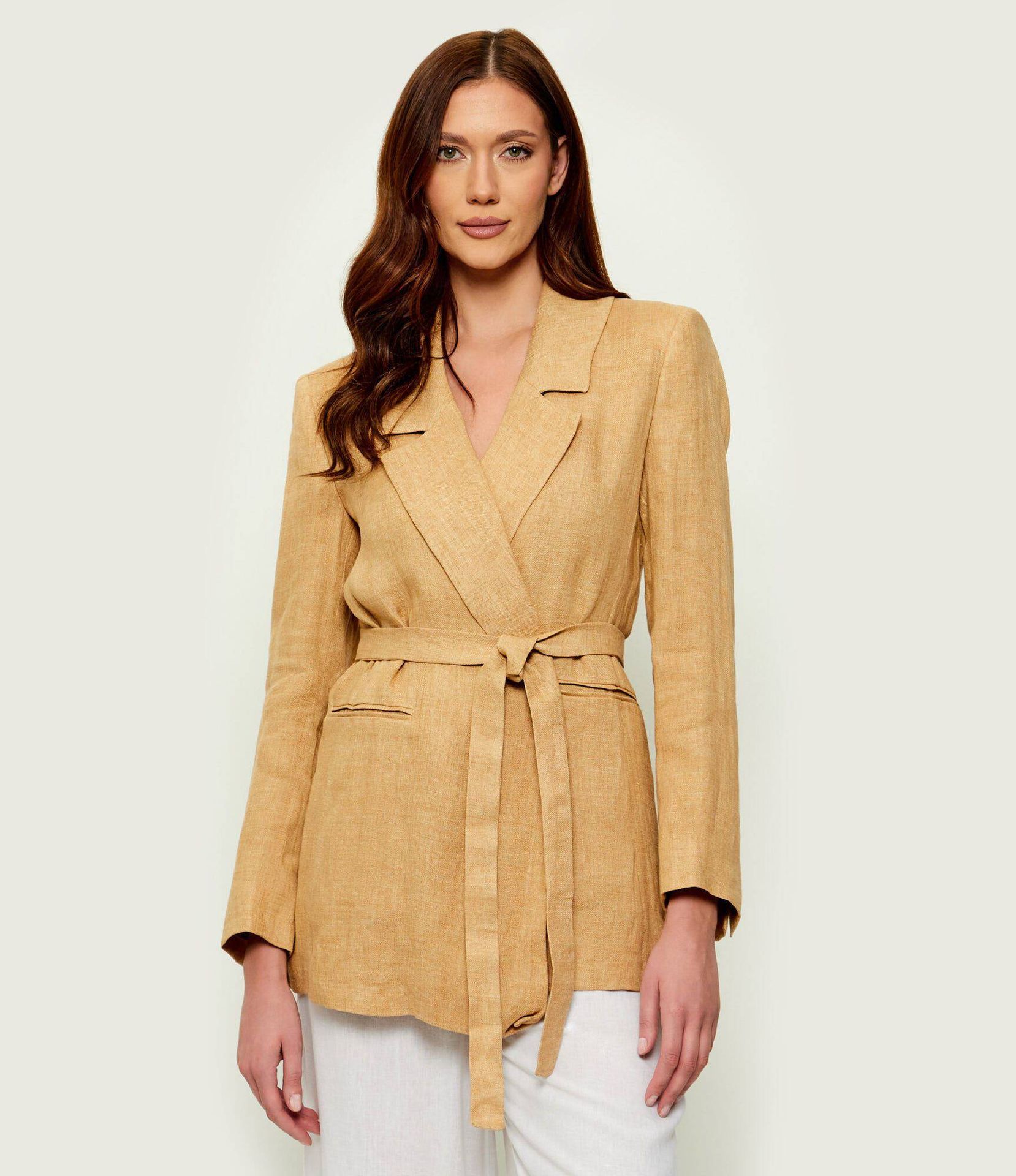 Marella Lniana marynarka MLLMODICO Regular Fit