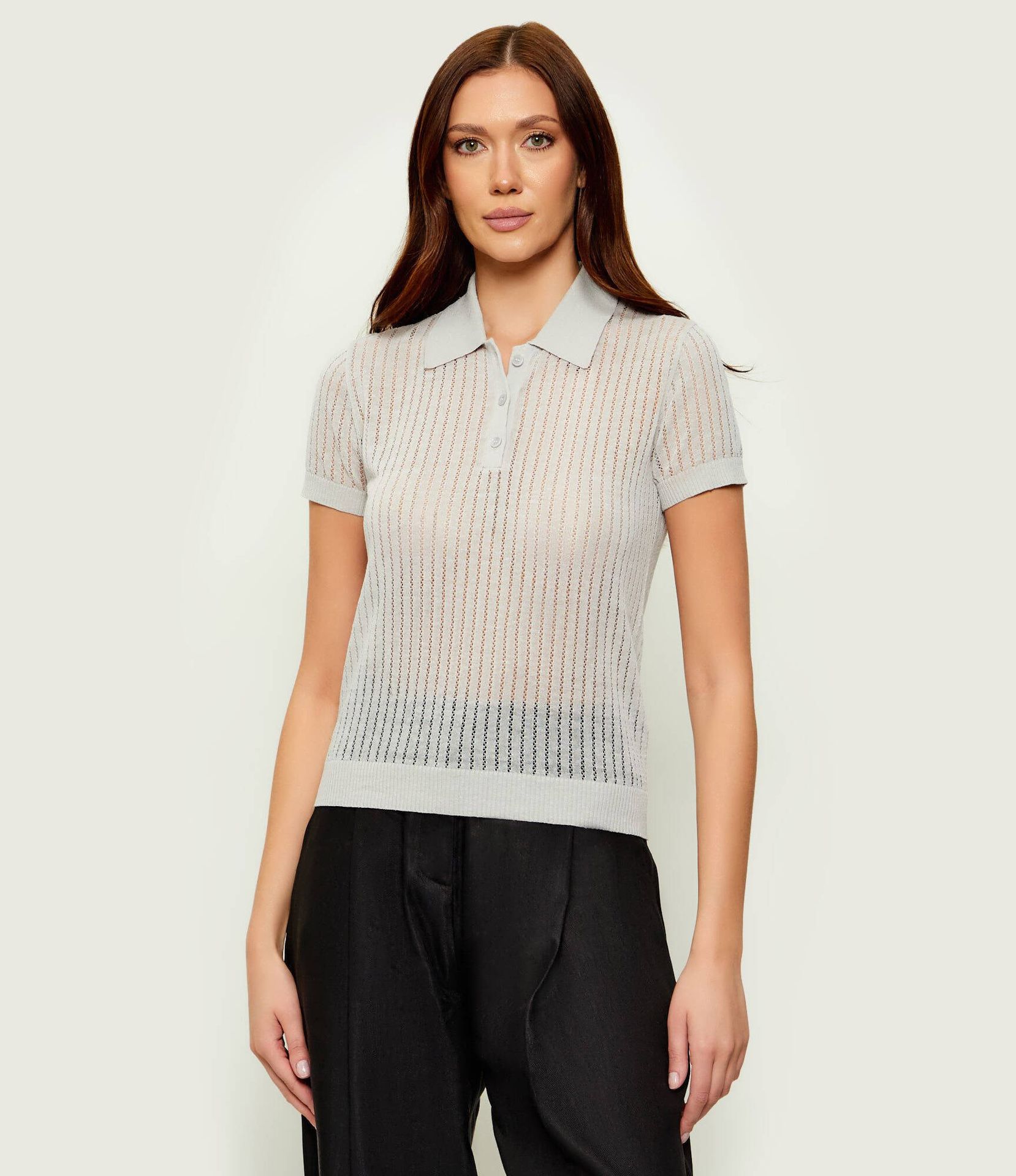 Patrizia Pepe Lniane polo Slim Fit