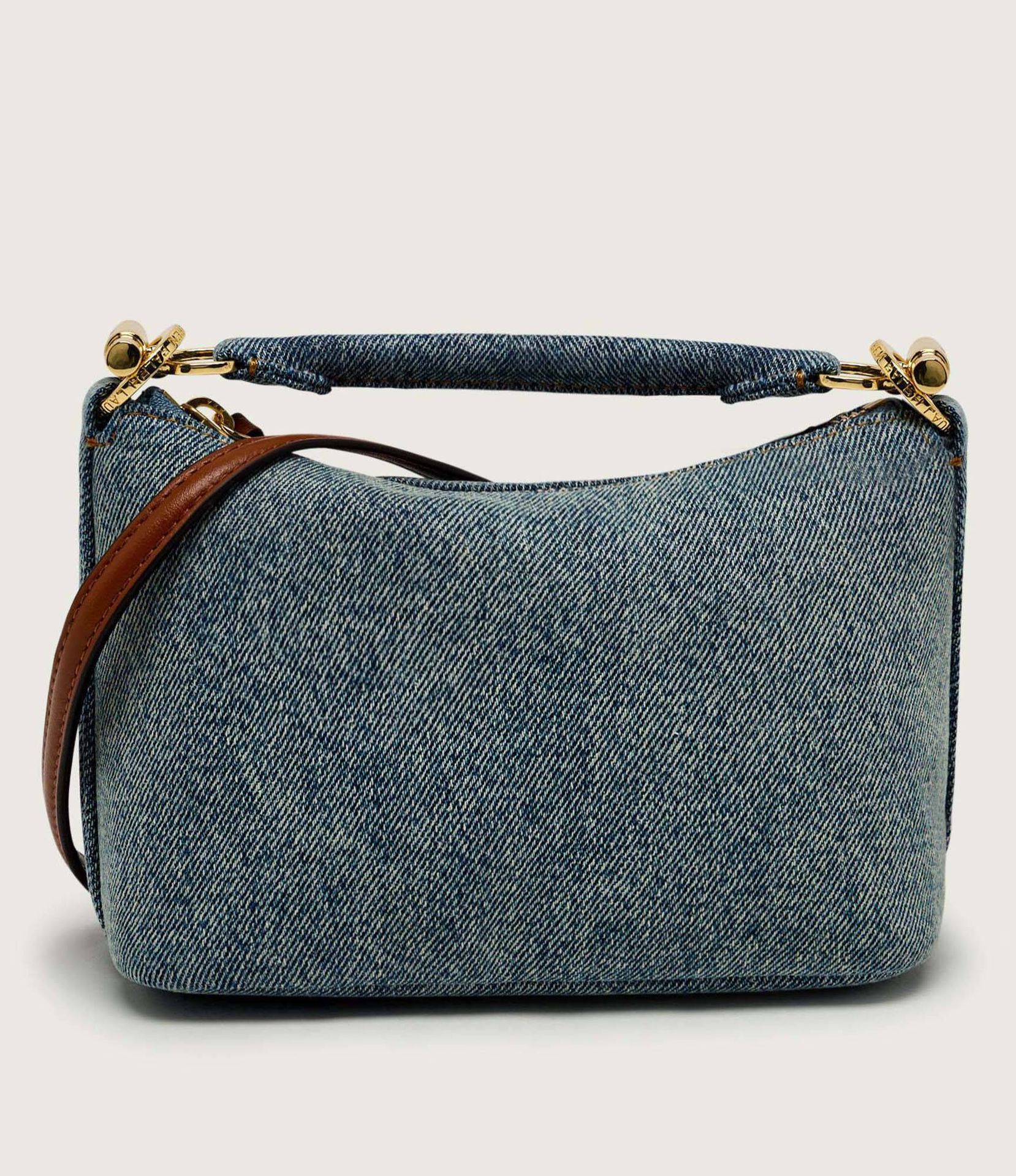 LAUREN RALPH LAUREN Jeansowa torebka na ramię Blaike mini z dodatkiem skóry