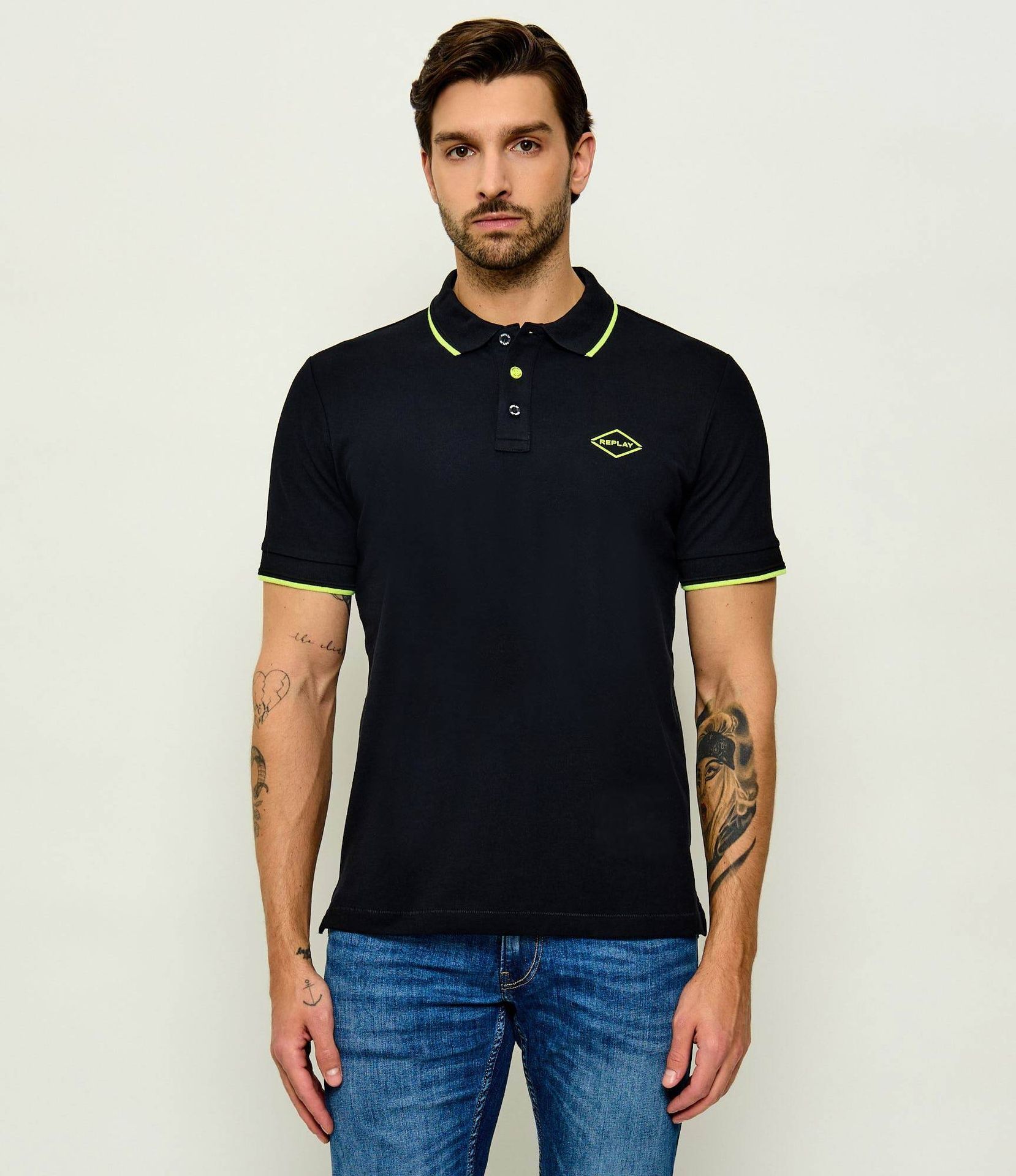 Replay Polo Regular Fit stretch pique