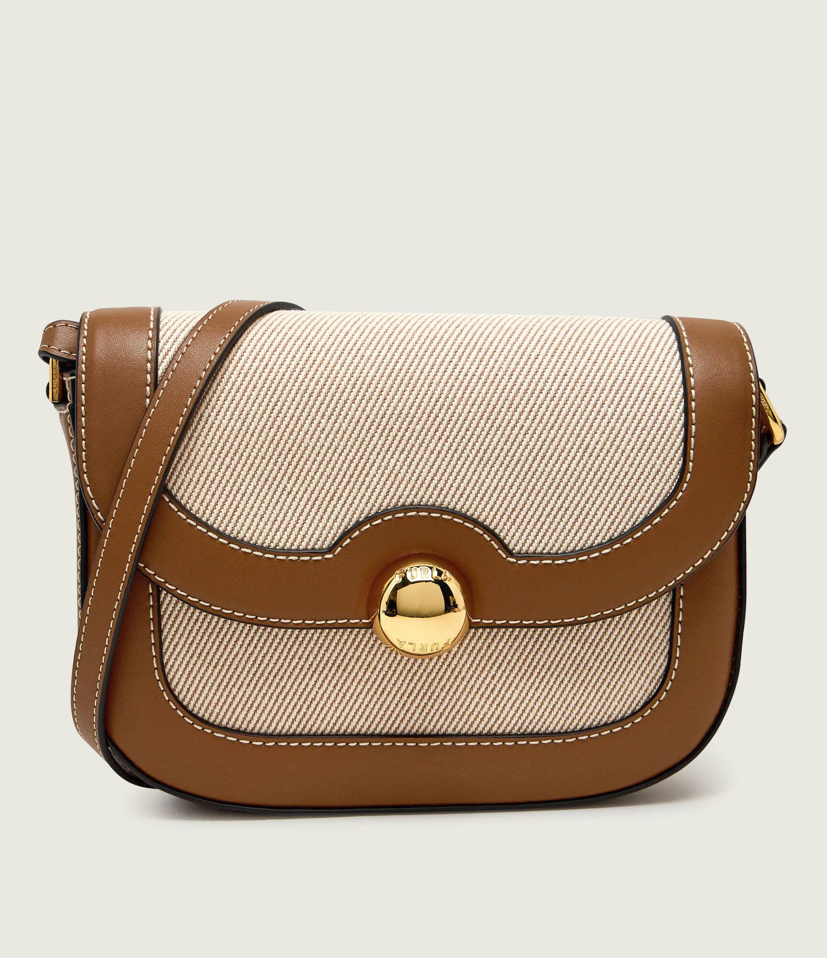 Furla Listonoszka FURLA MOONLIGHT z dodatkiem skóry