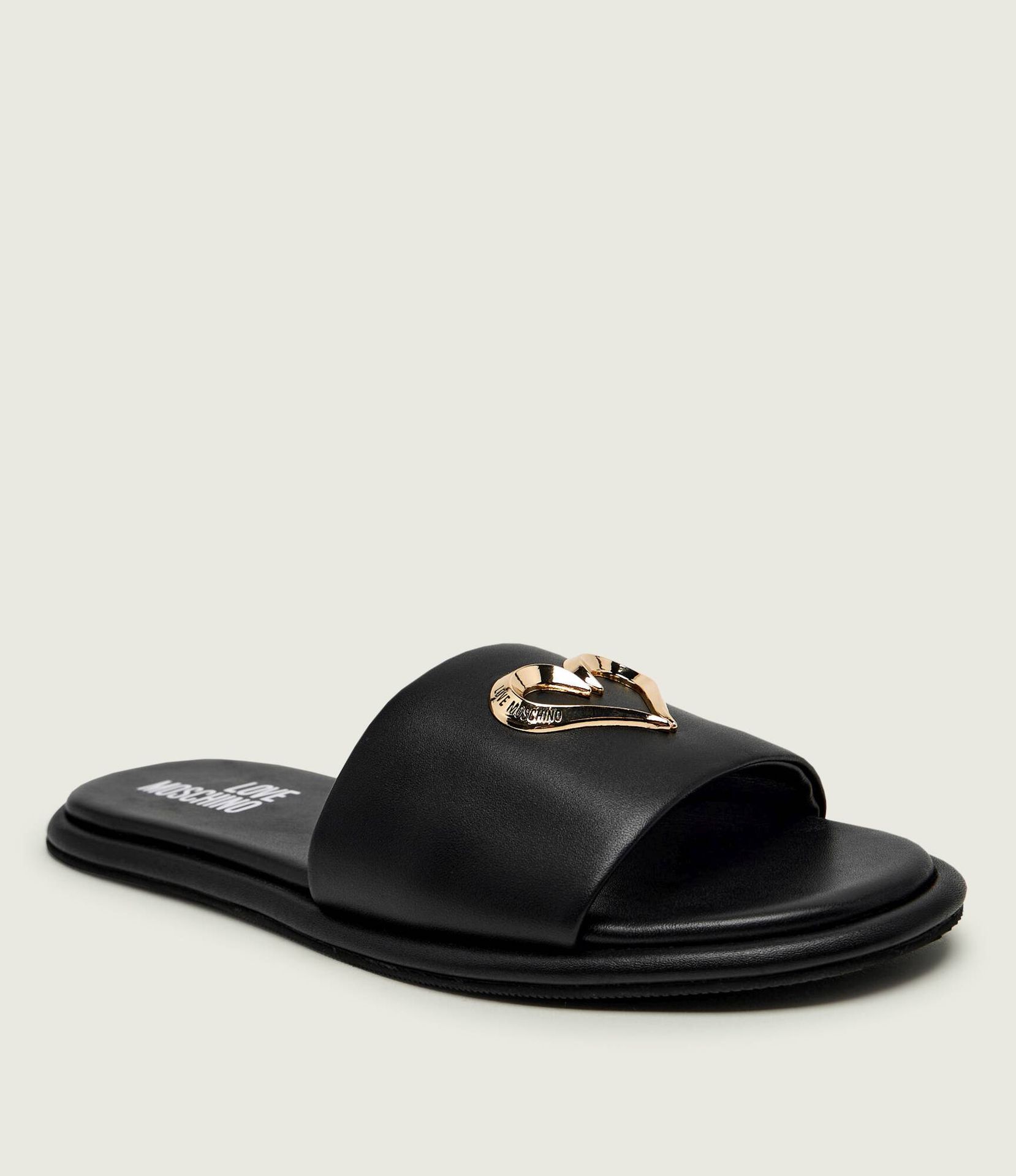 Love Moschino Skórzane klapki