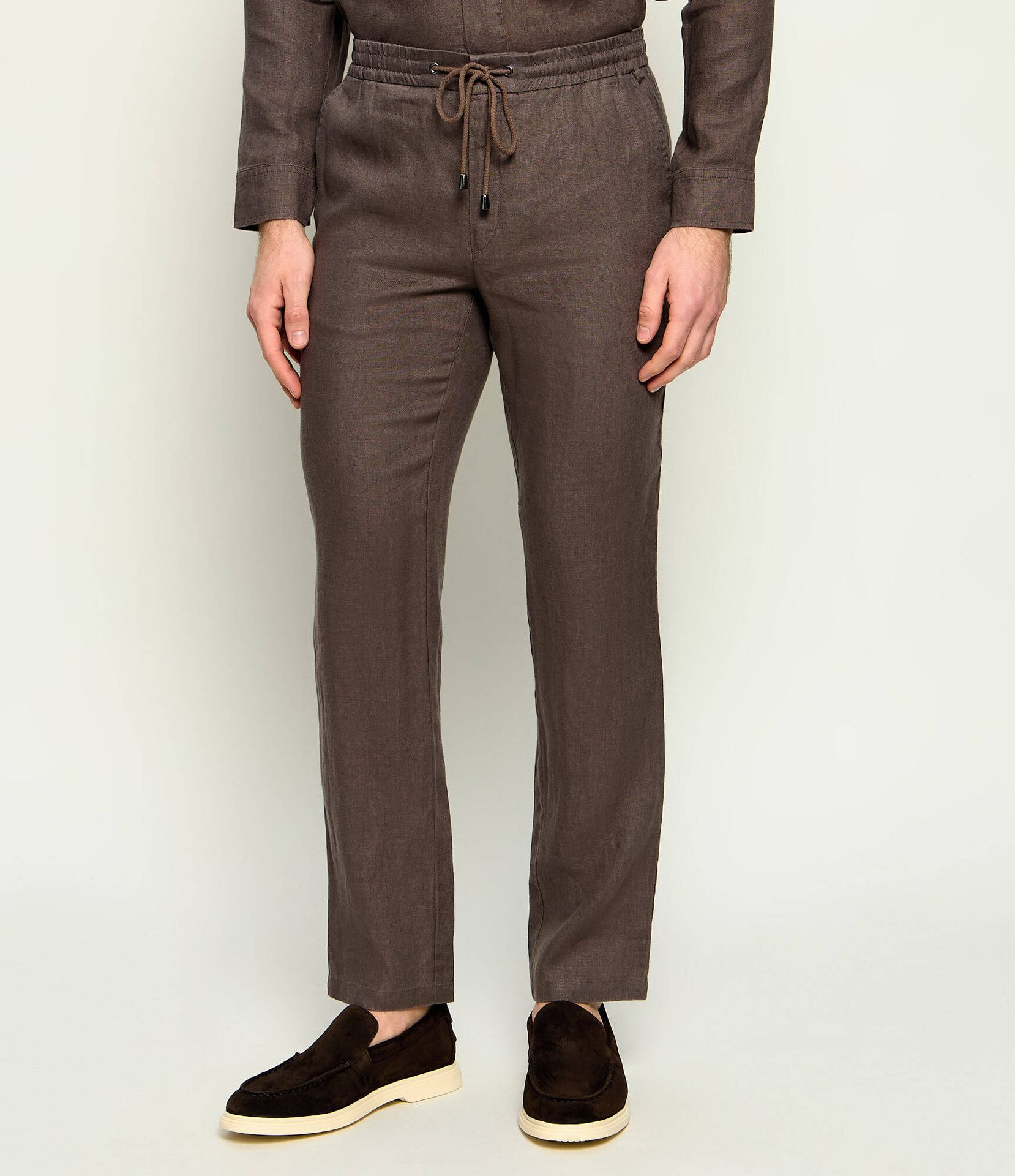 Sand Copenhagen Lniane spodnie 1680 T - Jason S. Regular Fit