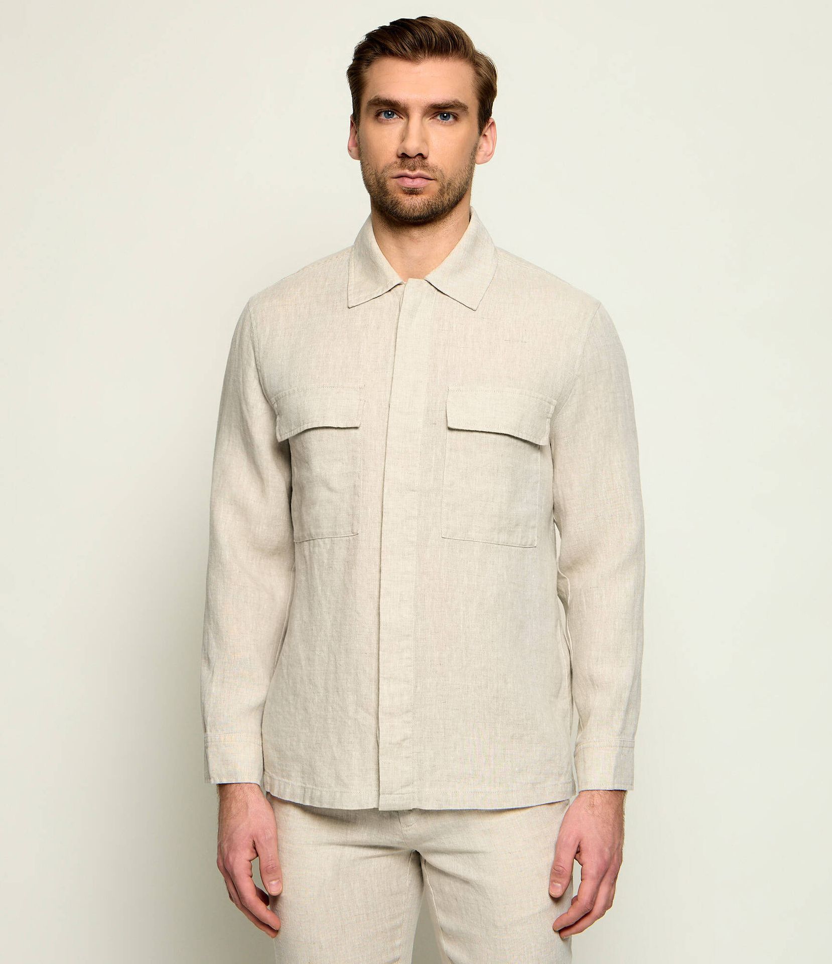 Sand Copenhagen Lniana koszula 1680 - Aiden Regular Fit