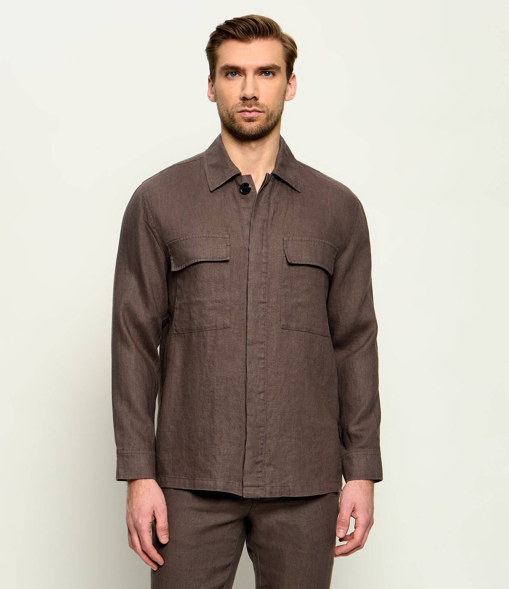 Sand Copenhagen Lniana koszula 1680 - Aiden Regular Fit