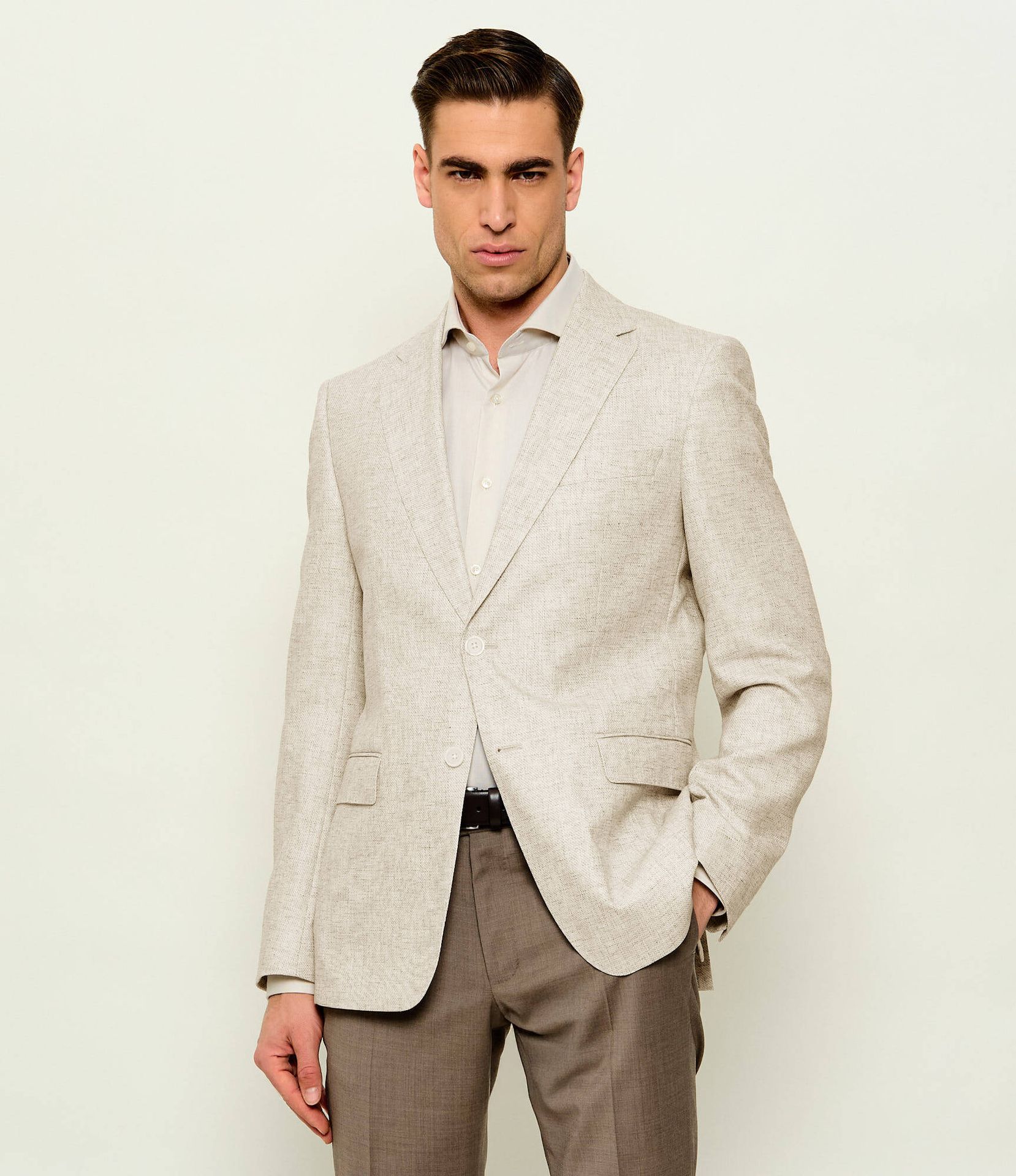 BOSS BLACK Marynarka H-Hutson-262 Regular Fit z dodatkiem lnu