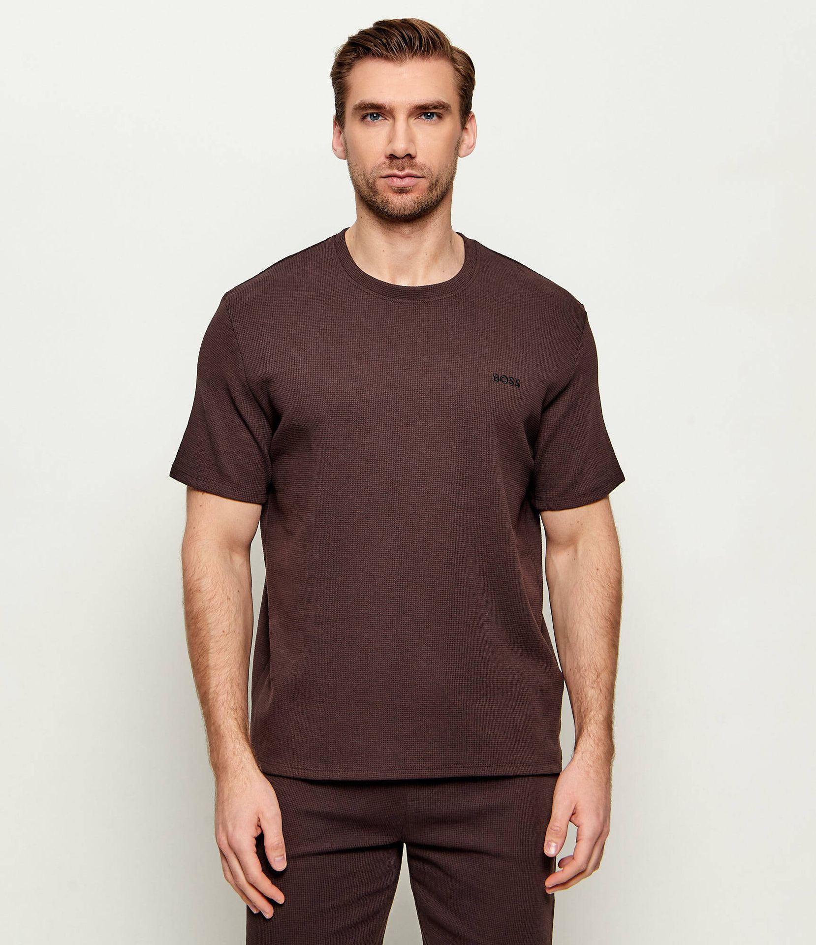 BOSS BLACK Góra od piżamy Waffle Regular Fit