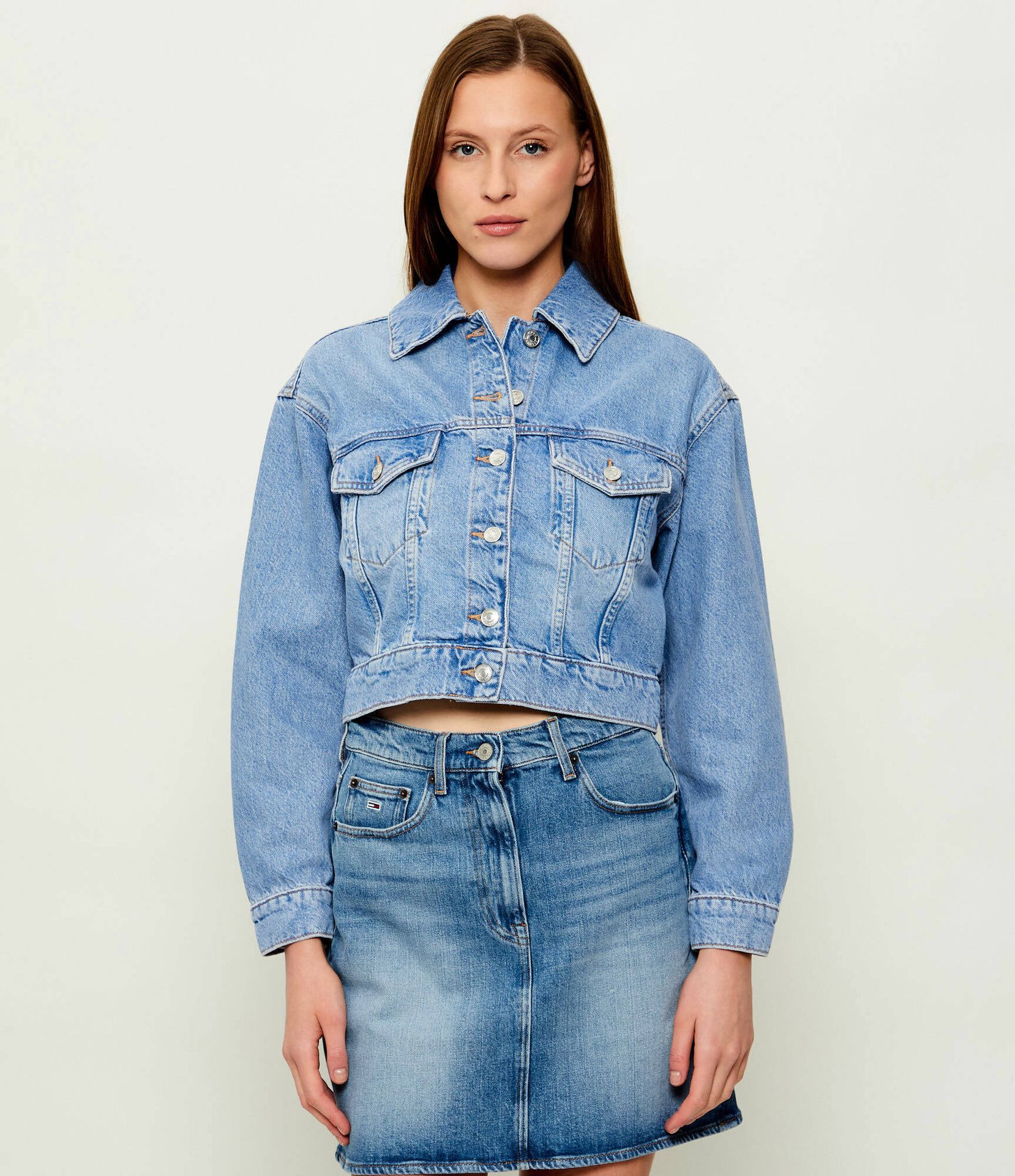 HUGO Kurtka jeansowa Galatea Cropped Fit
