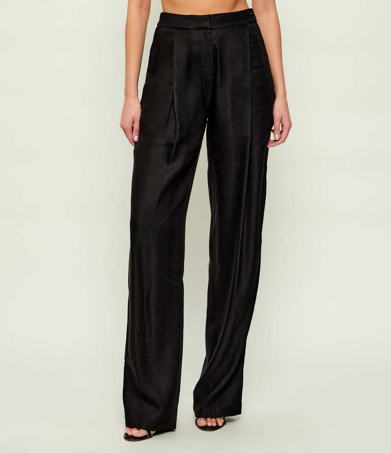 Elisabetta Franchi Lniane spodnie Regular Fit