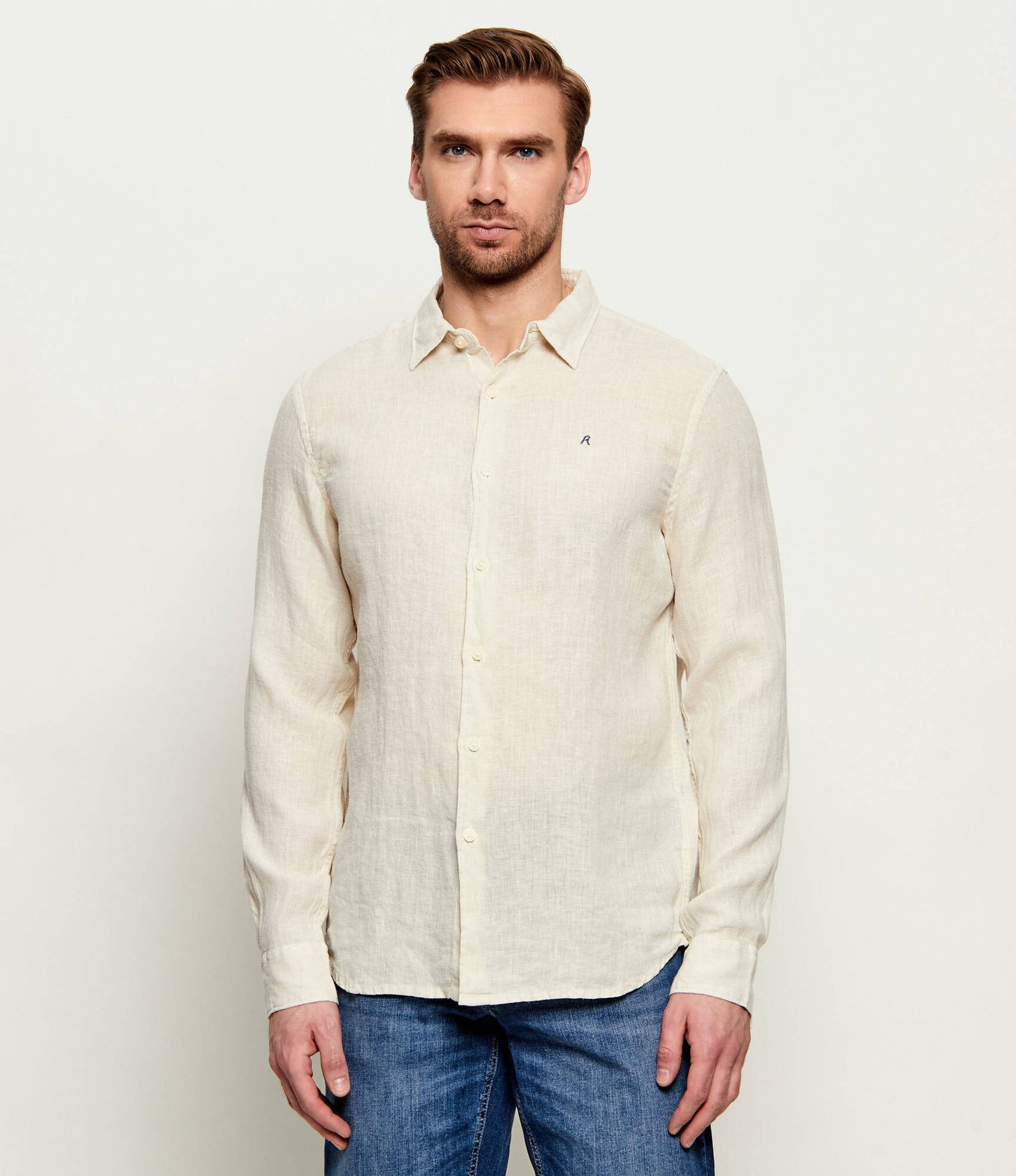 Replay Lniana koszula Regular Fit