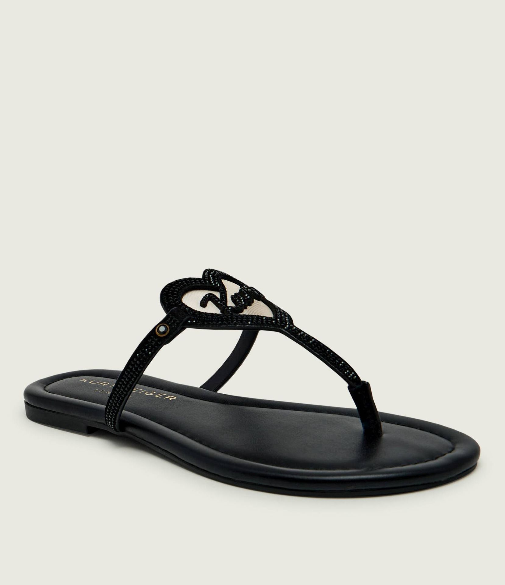 Kurt Geiger Japonki KURT HEART T-BAR zamsz