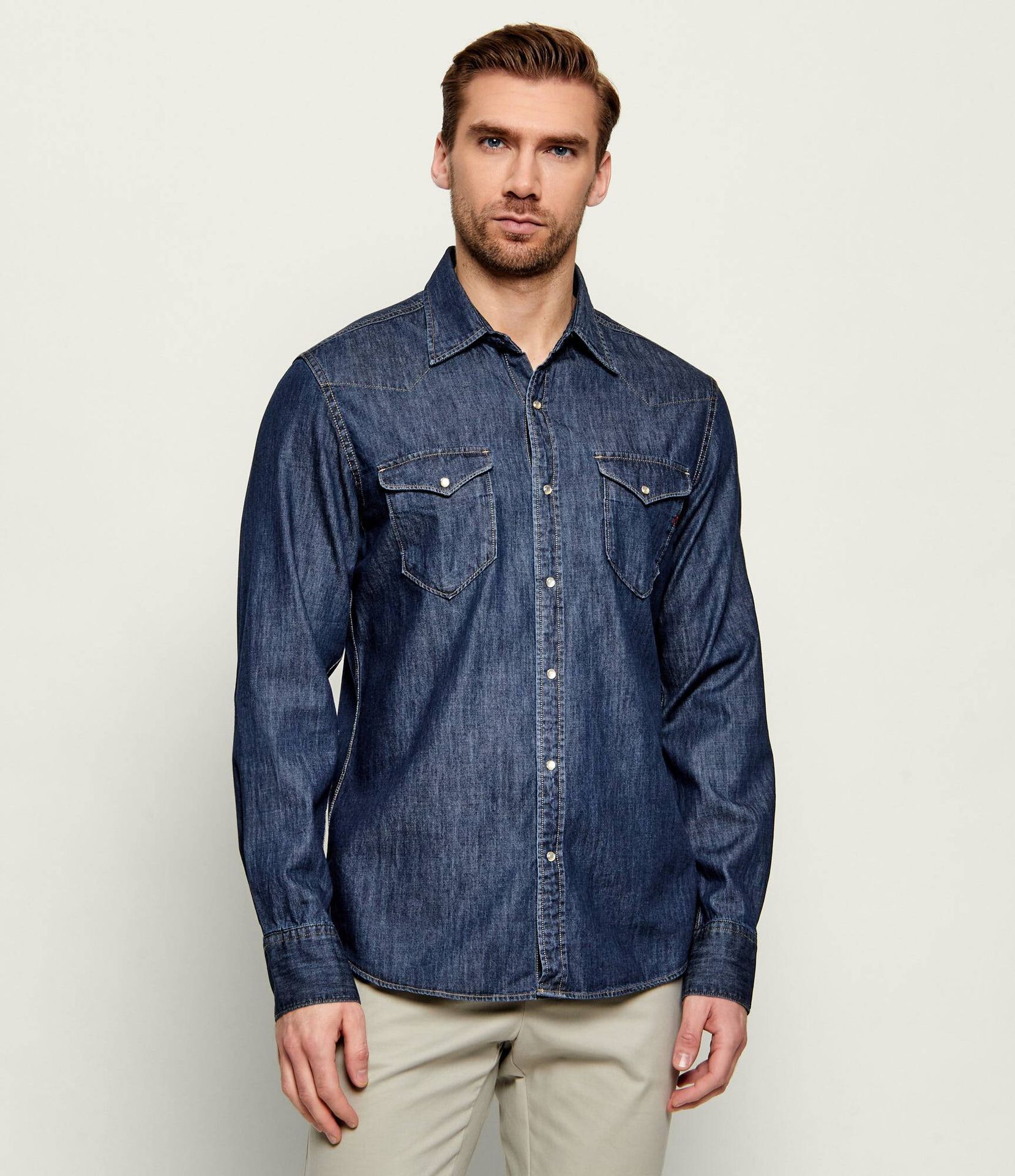 Replay Jeansowa koszula Regular Fit