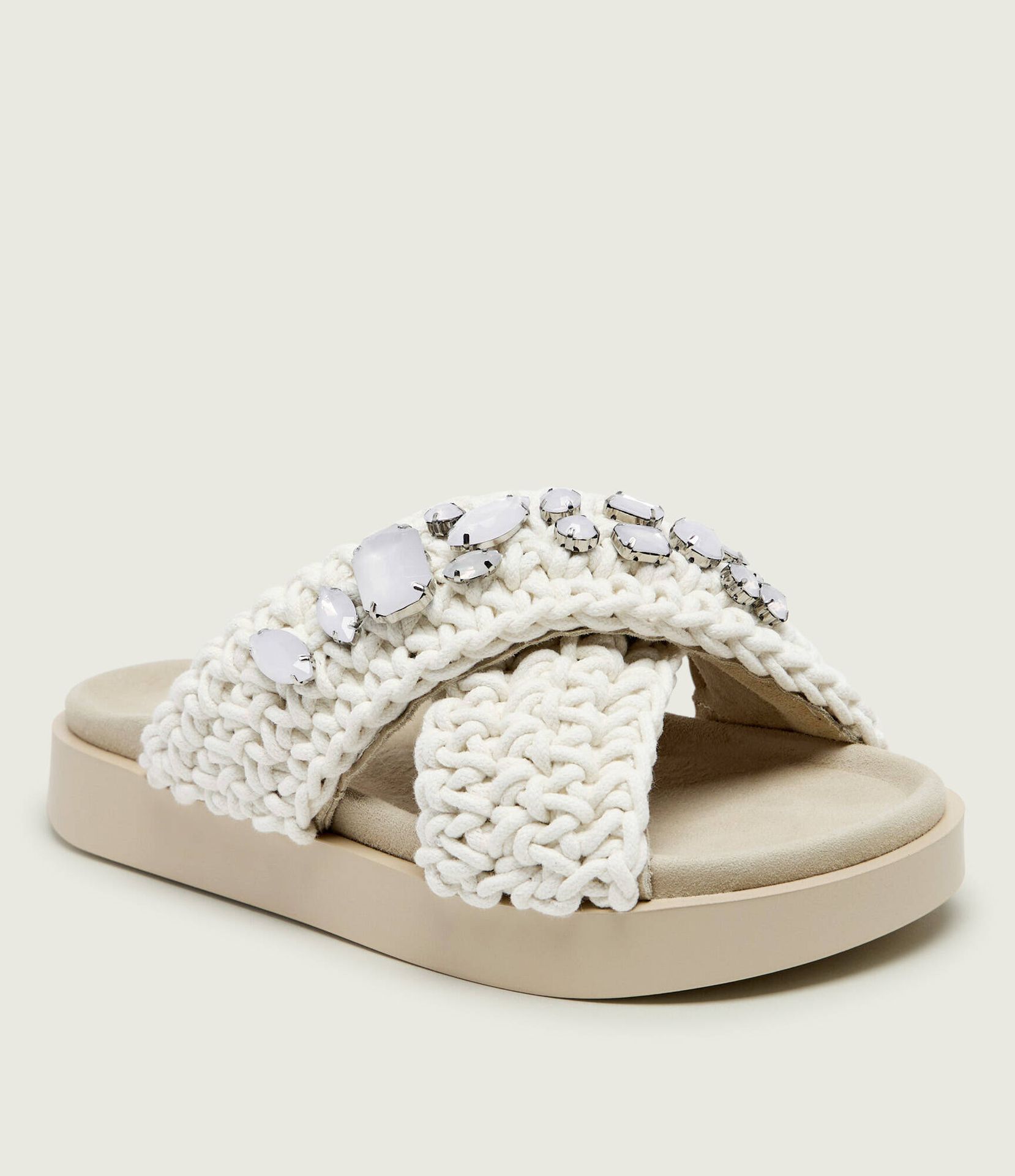 INUIKII Klapki WOVEN STONES zamsz