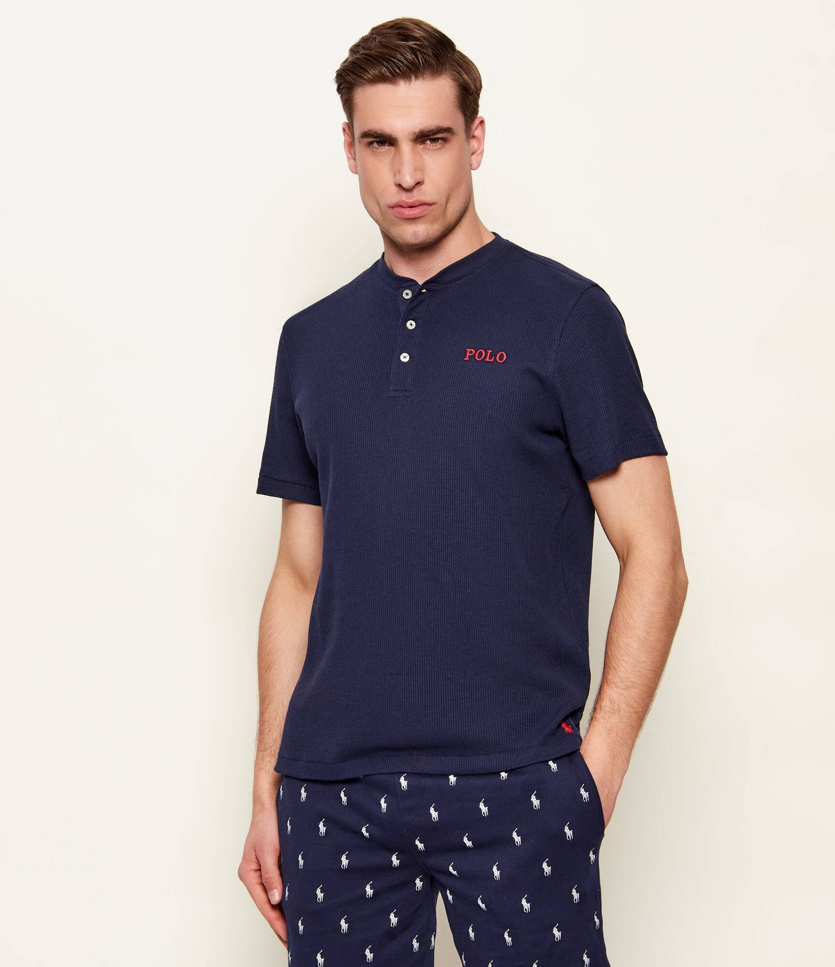 POLO RALPH LAUREN Góra od piżamy HENLEY Regular Fit