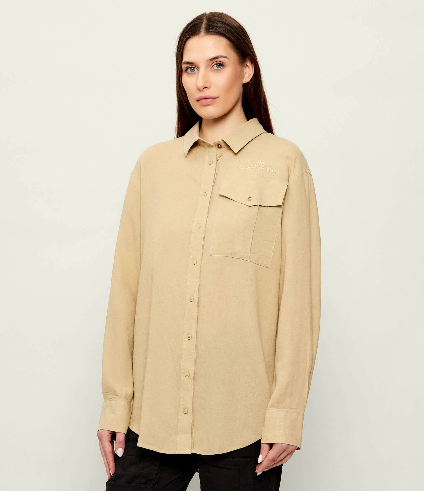 Aeronautica Militare Lniana koszula Loose fit