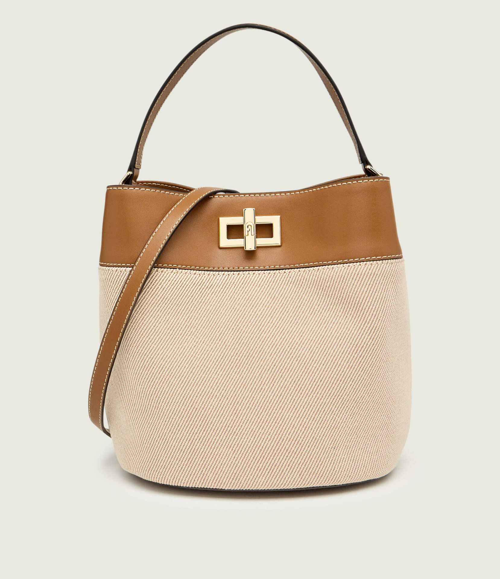 Furla Kuferek FURLA AMELIA z dodatkiem skóry