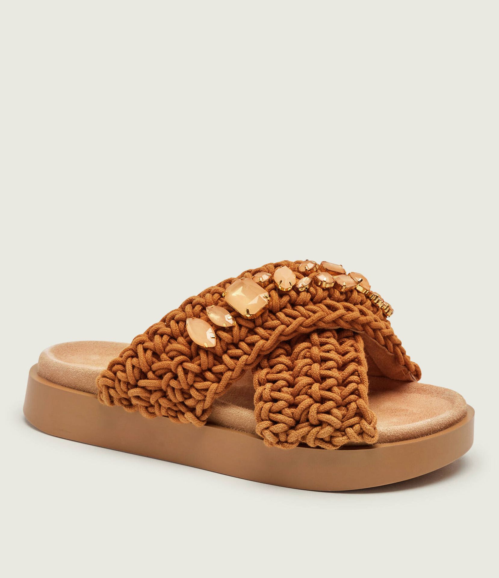 INUIKII Klapki WOVEN STONES zamsz