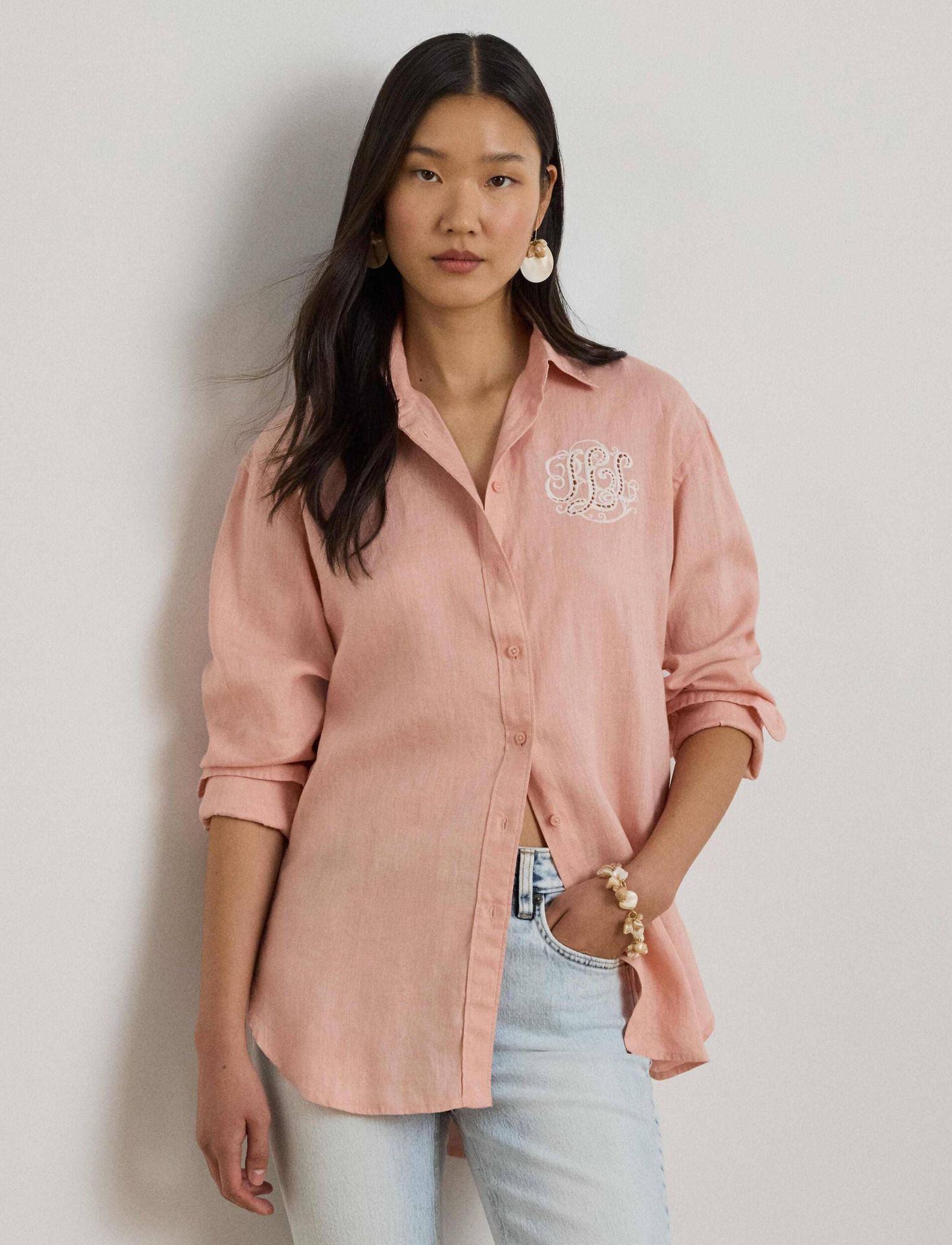 LAUREN RALPH LAUREN Lniana koszula Loose fit