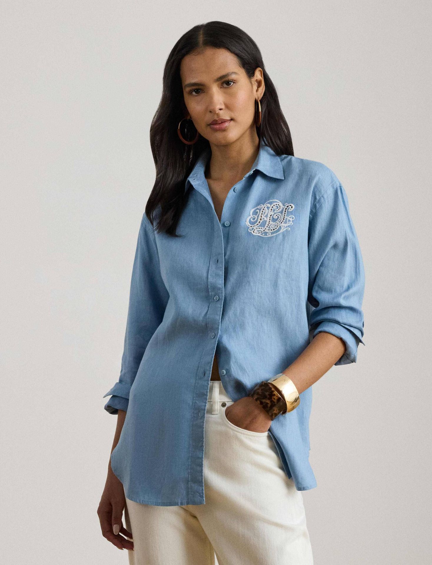 LAUREN RALPH LAUREN Lniana koszula Loose fit