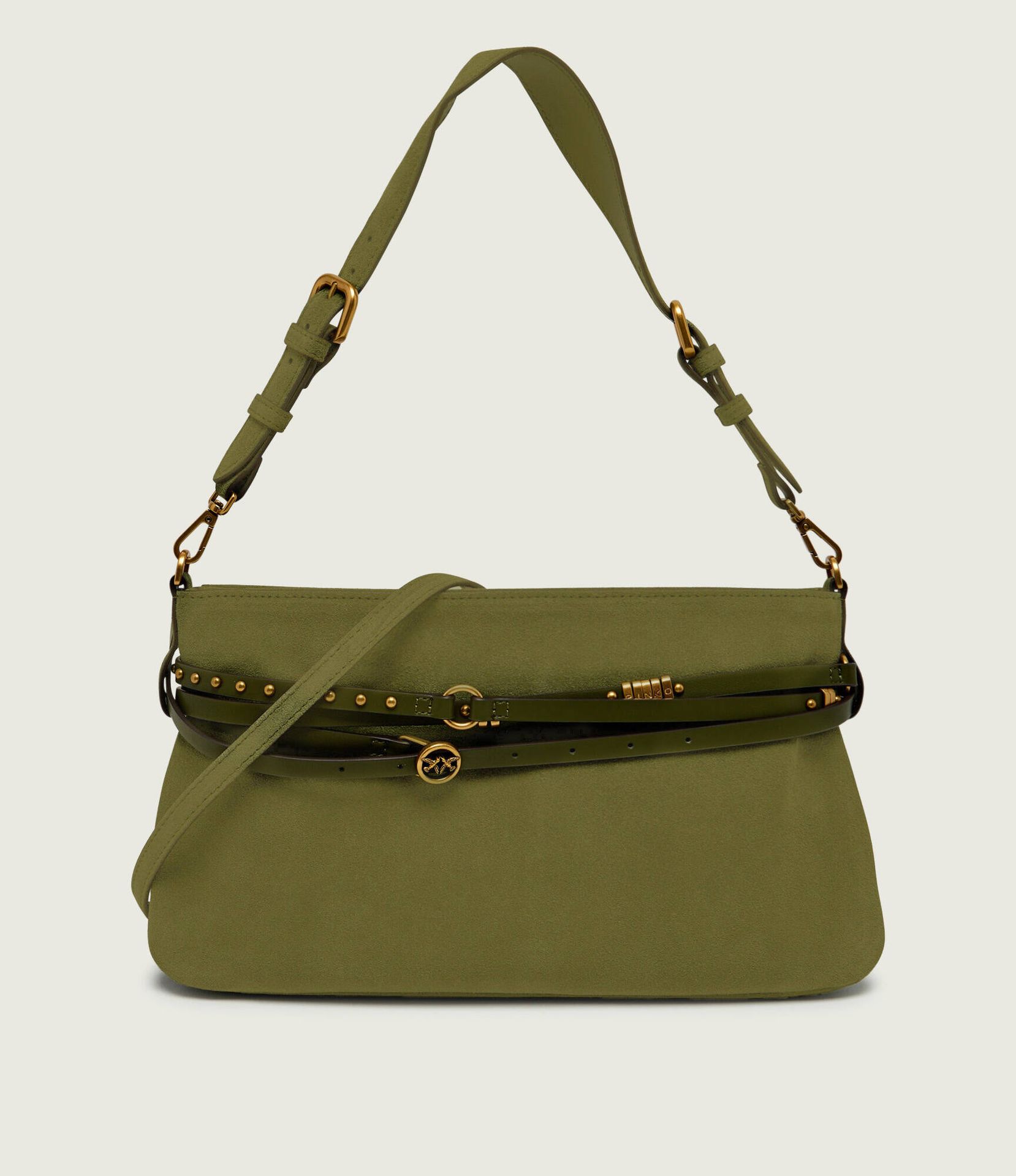 Pinko Torebka na ramię BELT BAG CLASSIC zamsz