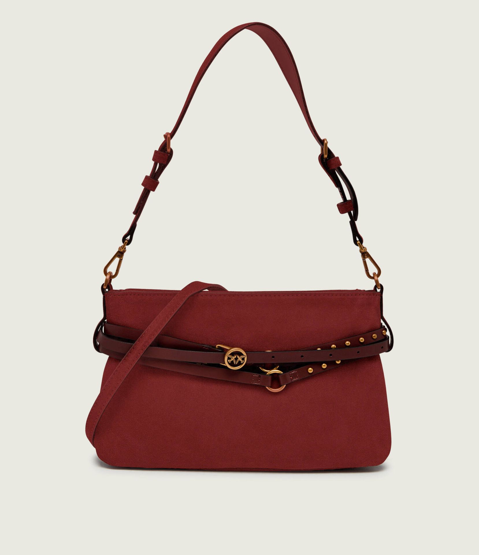 Pinko Torebka na ramię BELT BAG MINI zamsz