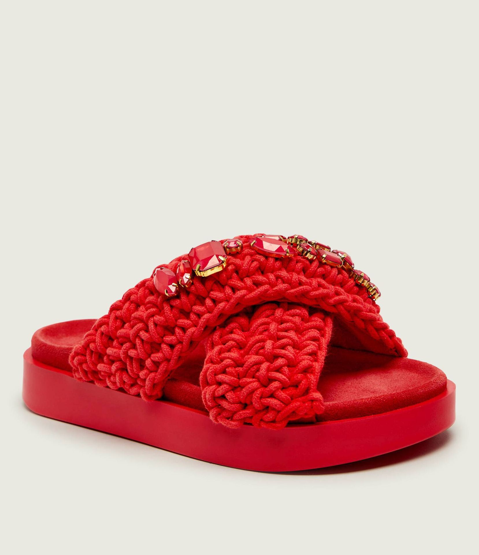 INUIKII Klapki WOVEN STONES zamsz
