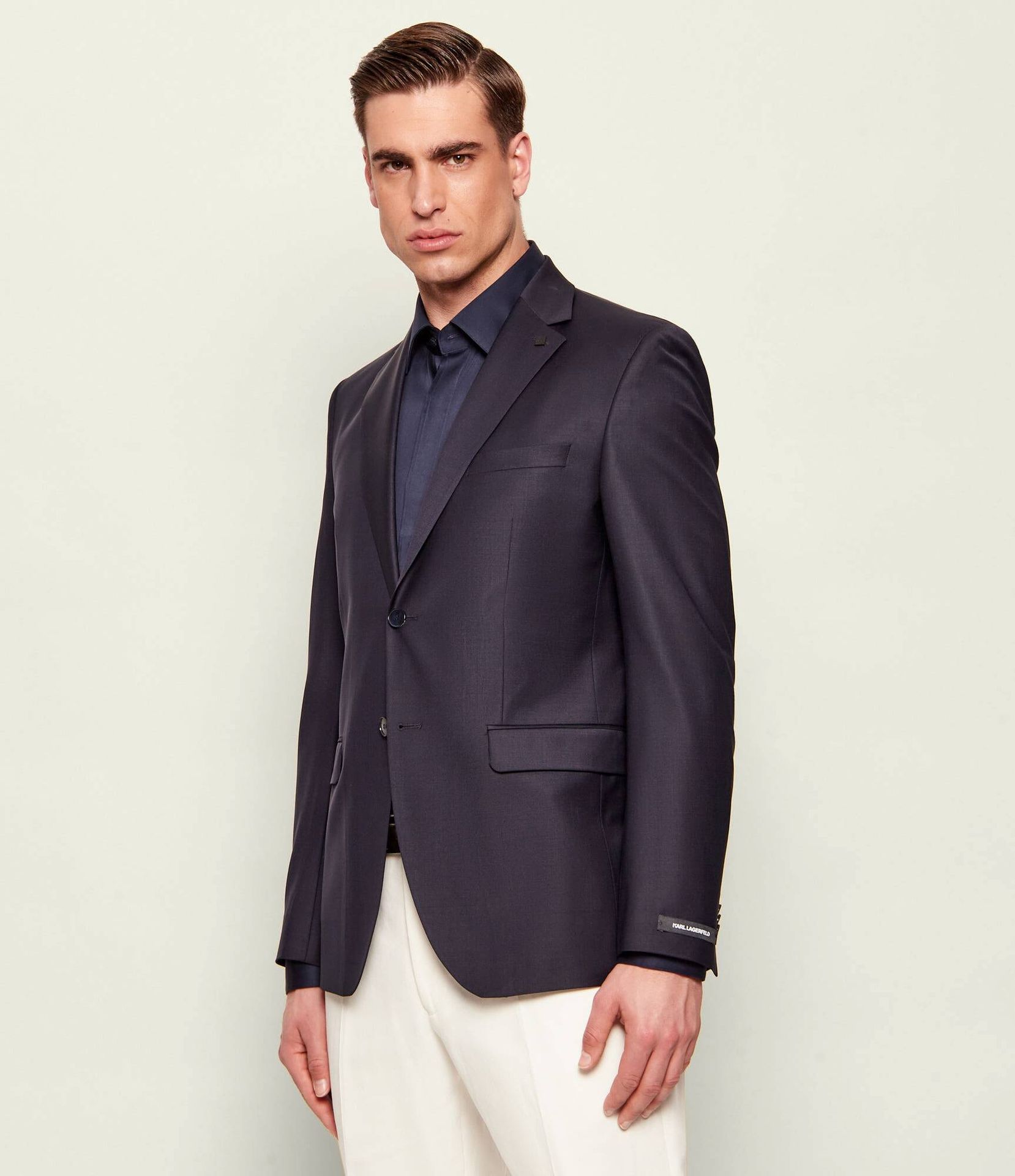 Karl Lagerfeld Marynarka Slim Fit z dodatkiem wełny