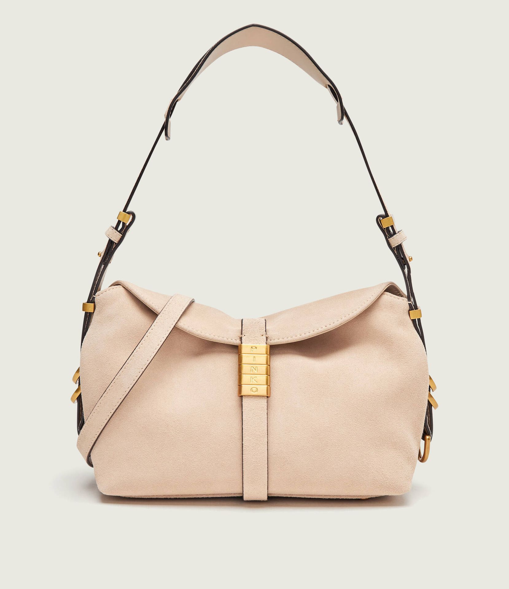 Pinko Torebka na ramię SADDLE MINI zamsz