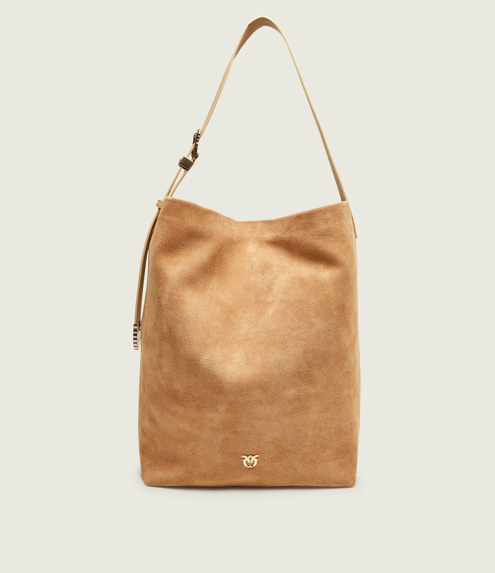Pinko Shopperka BUCKET BIG TRITTICO zamsz