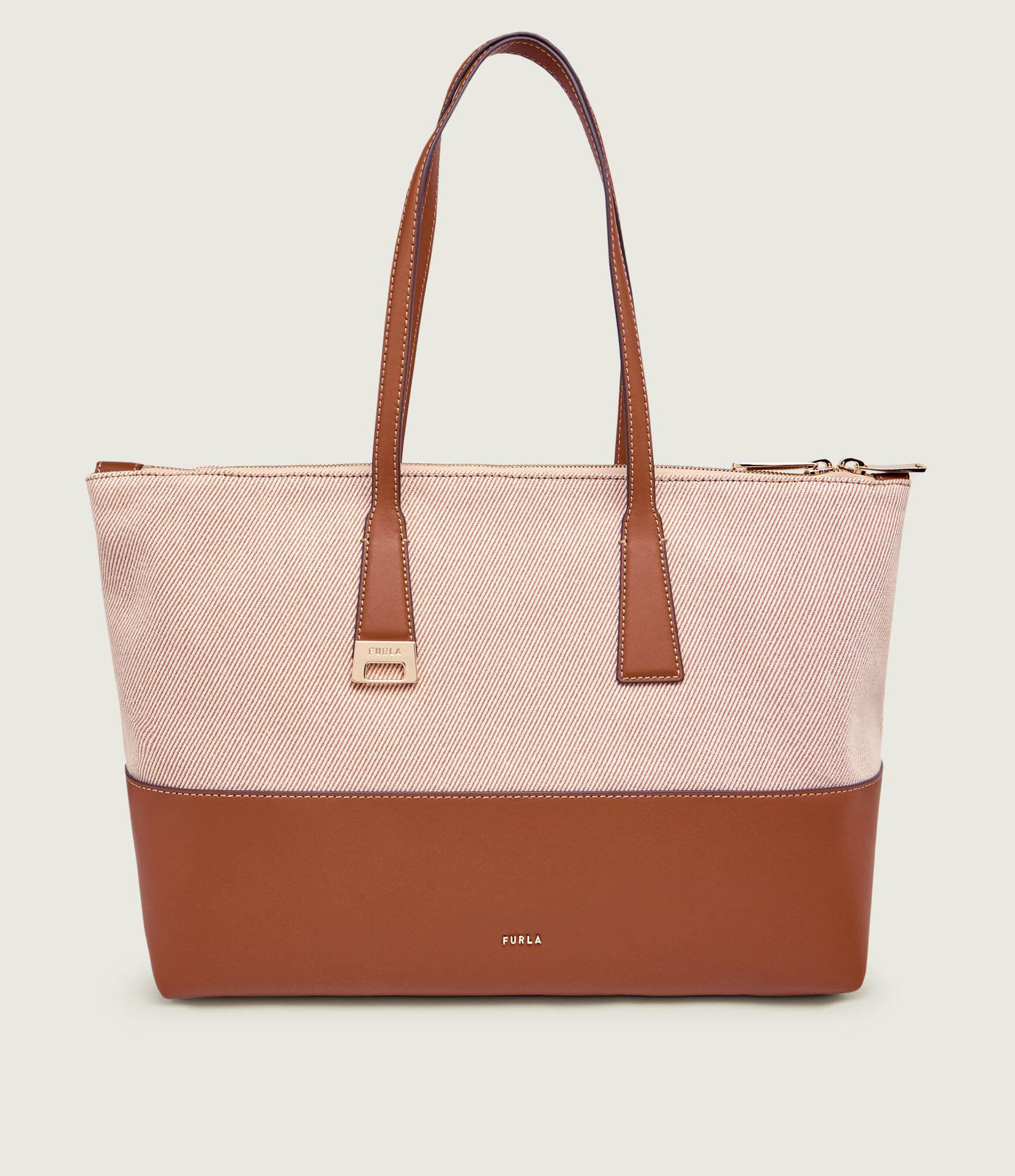 Furla Shopperka FURLA OLIVIA z dodatkiem skóry