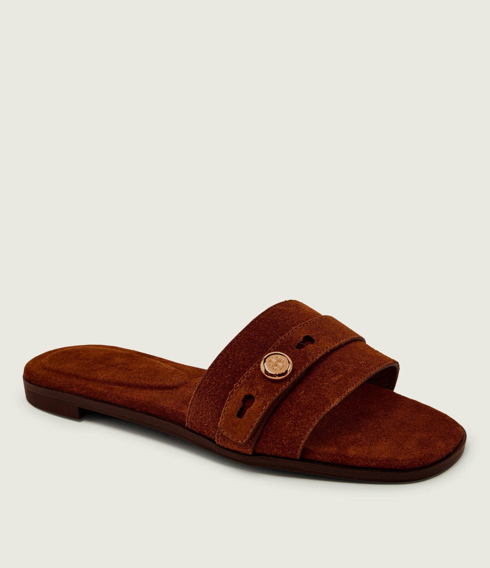 TORY BURCH Klapki ROMY zamsz
