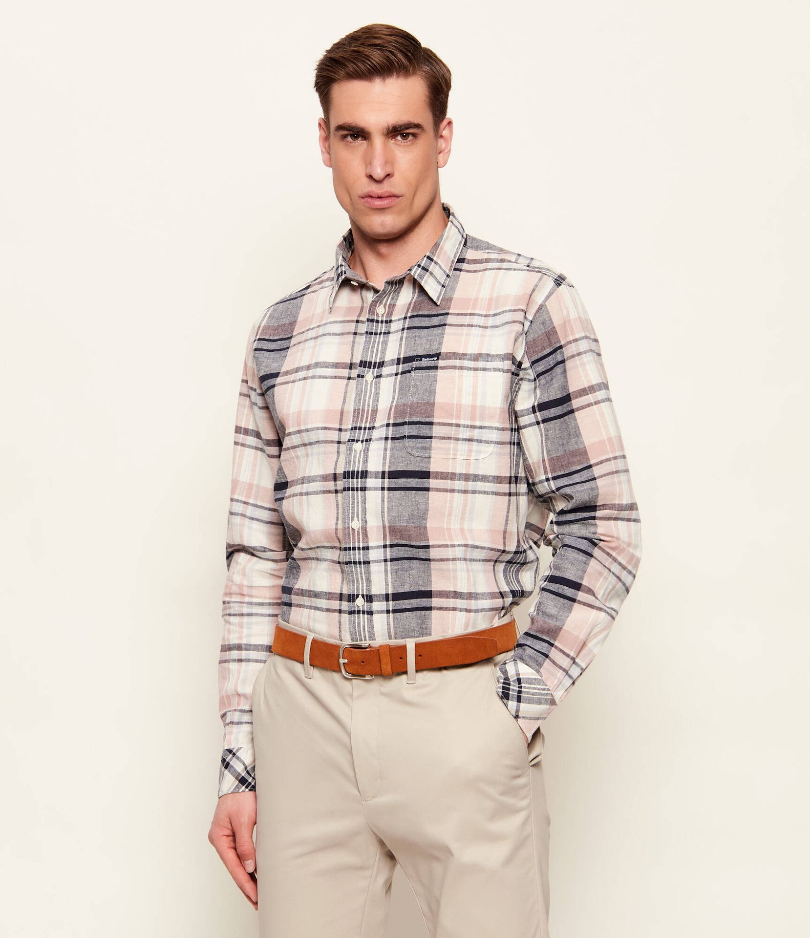 Barbour Lniana koszula Holwick Relaxed fit