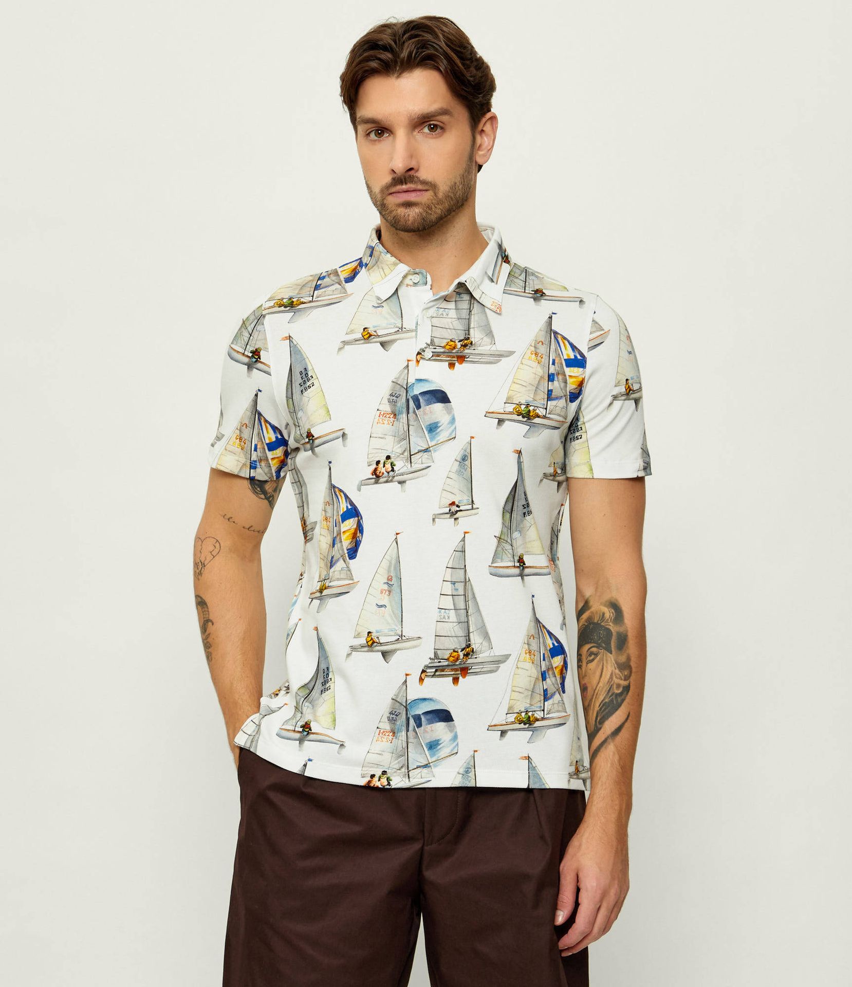 Stenströms Polo Slim Fit stretch pique