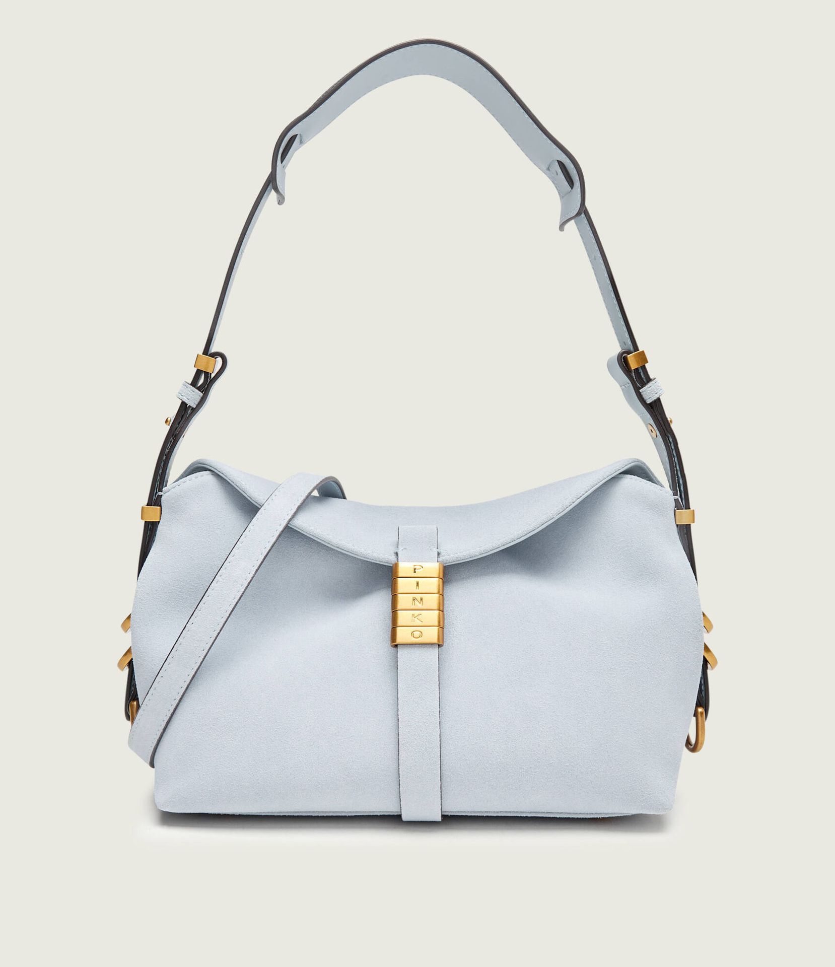 Pinko Torebka na ramię SADDLE MINI zamsz