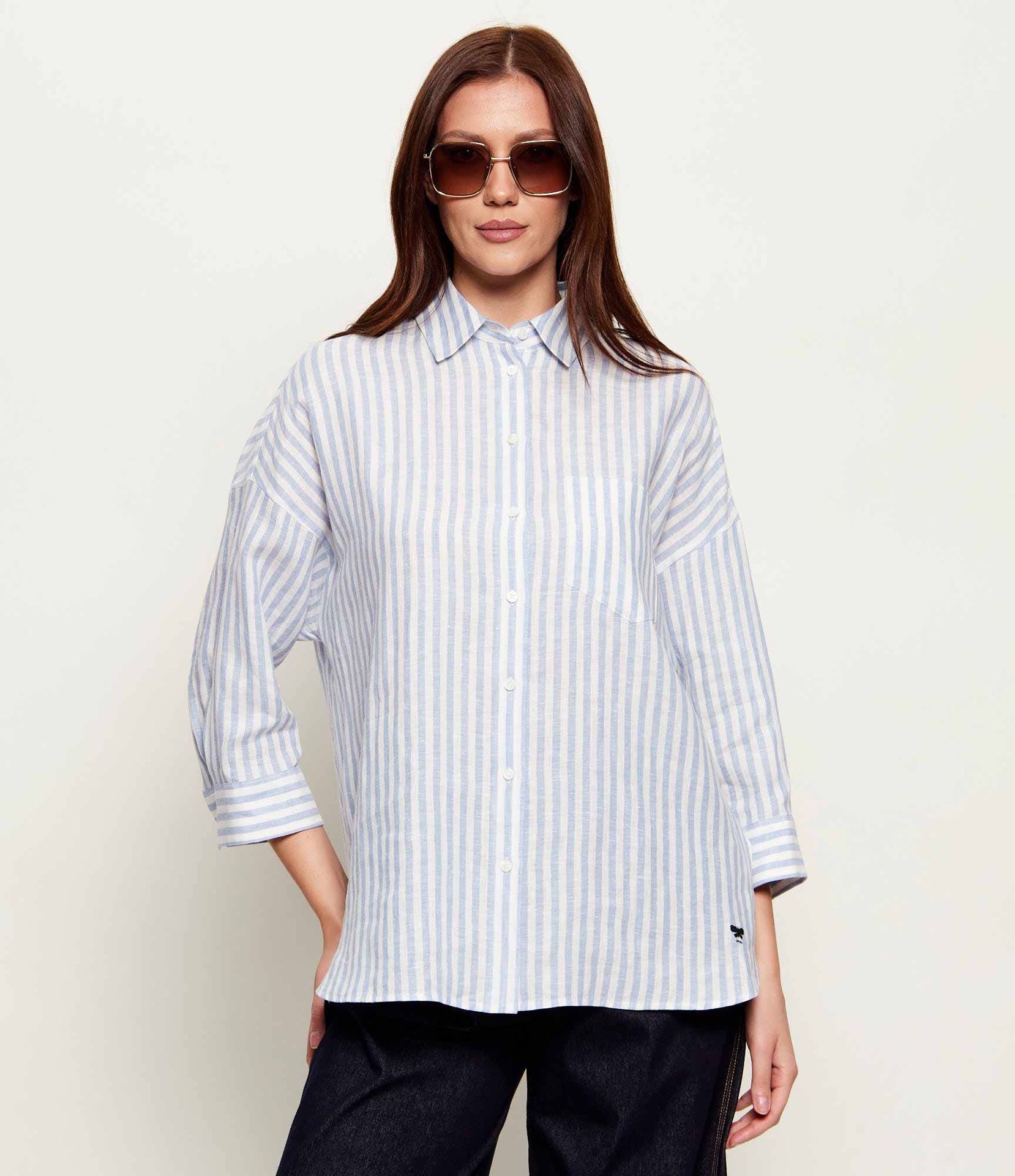Weekend MaxMara Lniana koszula WKDPANETTO Relaxed fit