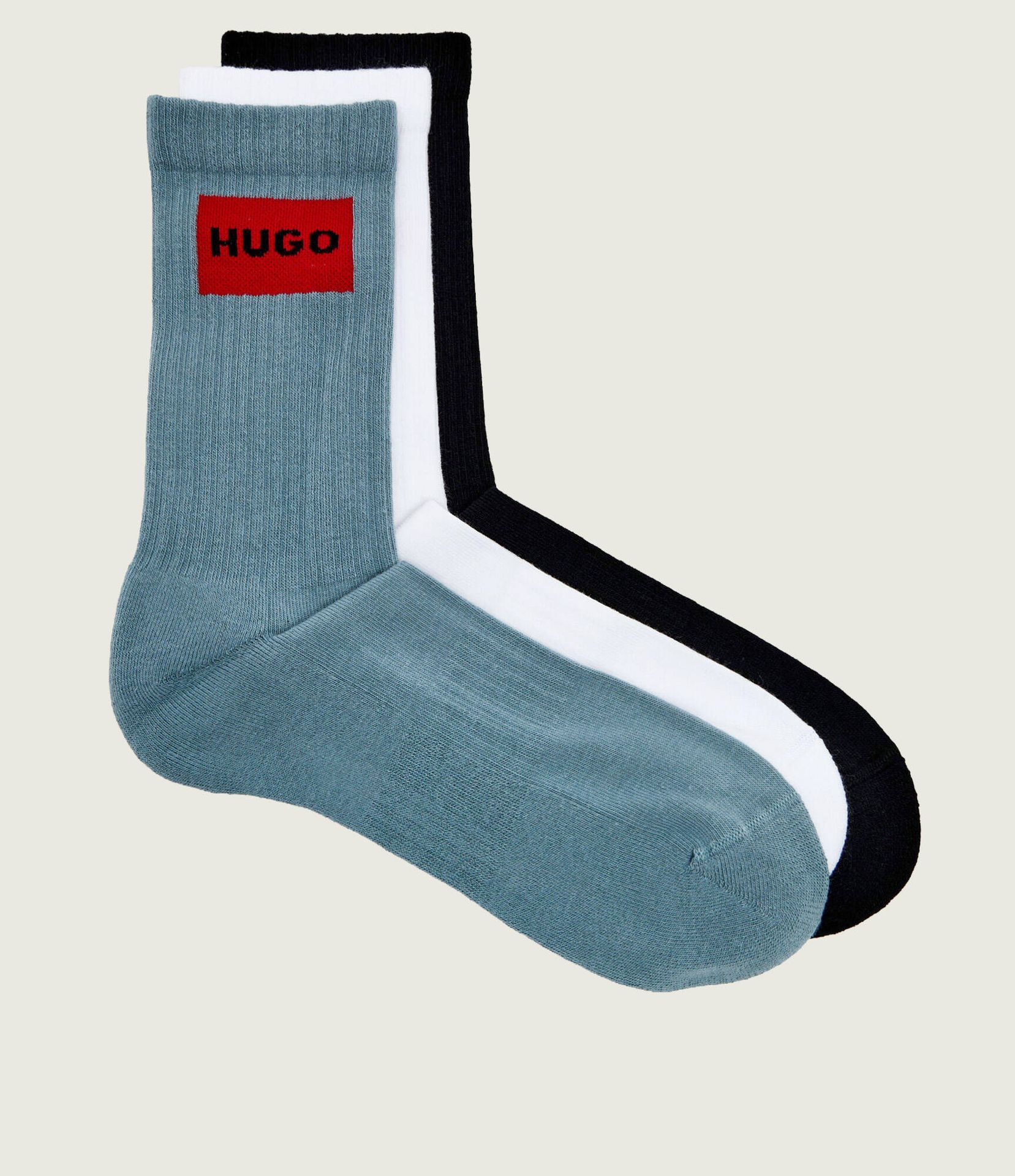 Hugo Bodywear Skarpety 3-pack 3P QS RIB LABEL CC