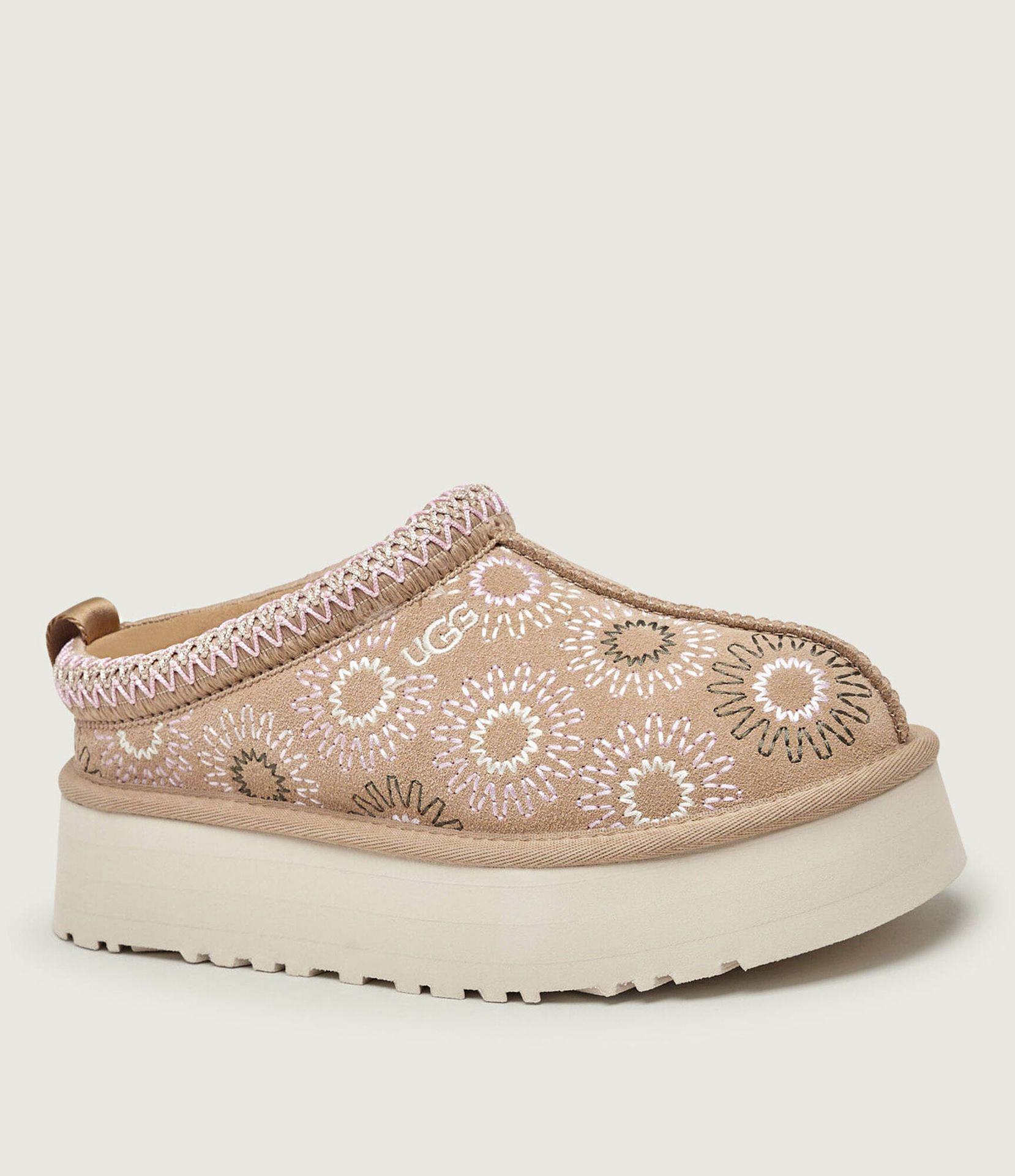 UGG Ocieplane mule W TAZZ SUN zamsz z dodatkiem wełny