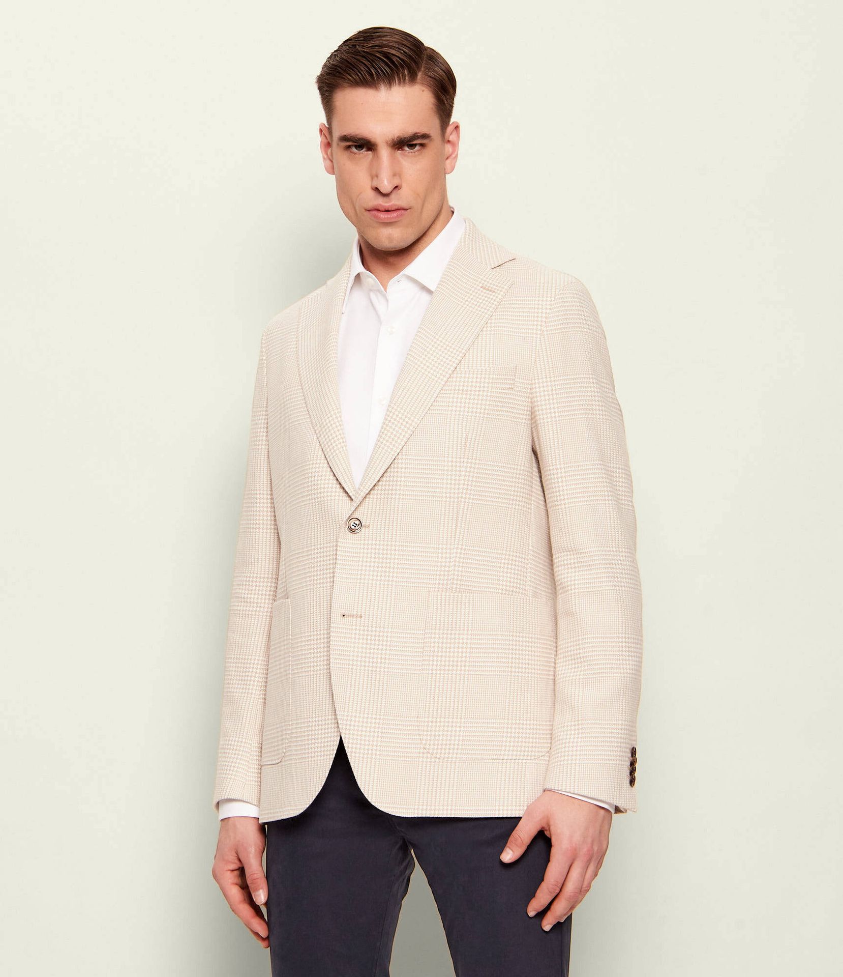 Oscar Jacobson Marynarka Fogerty Regular Fit z dodatkiem lnu