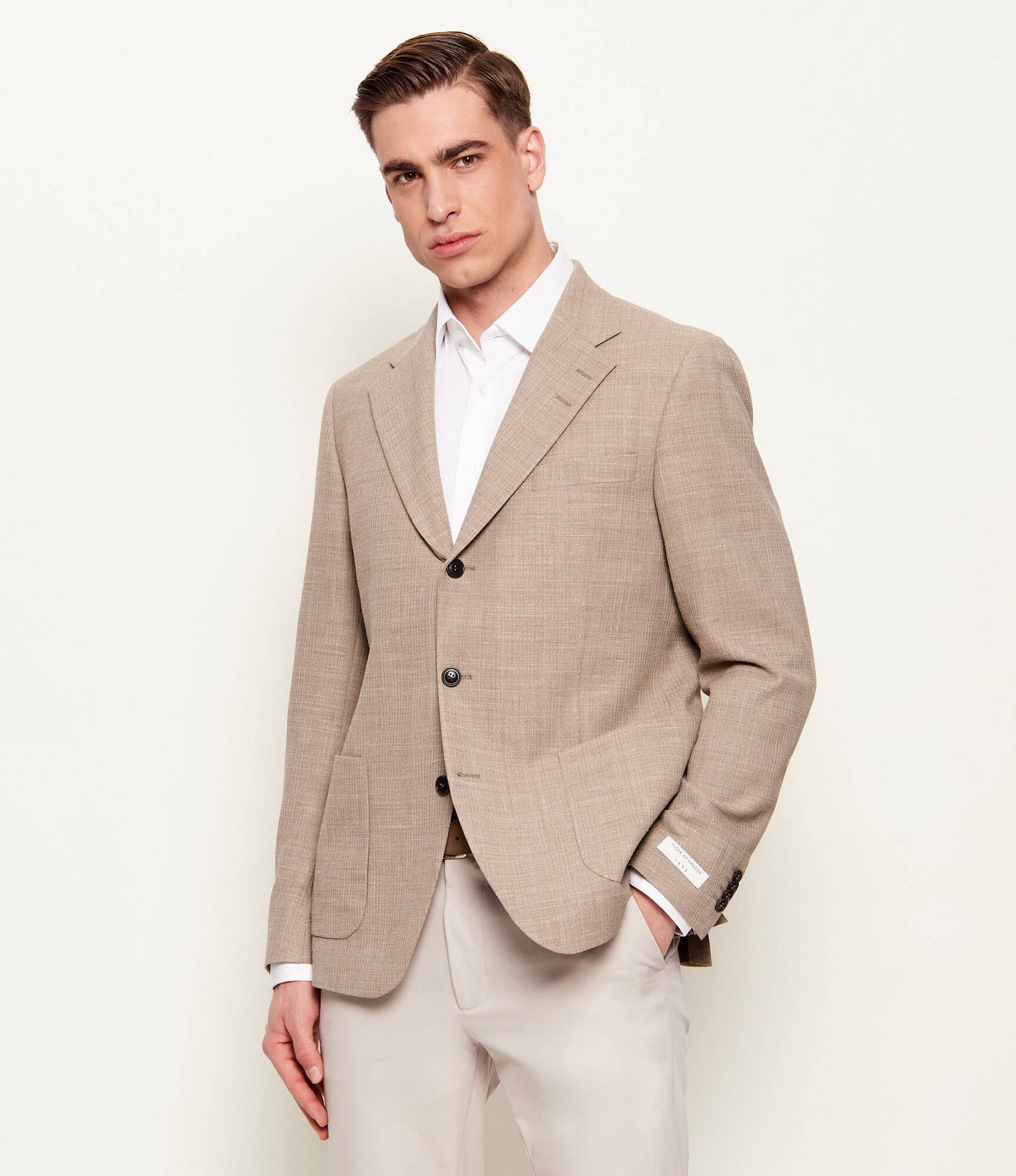 TIGER OF SWEDEN Marynarka Easer PP Slim Fit z dodatkiem wełny