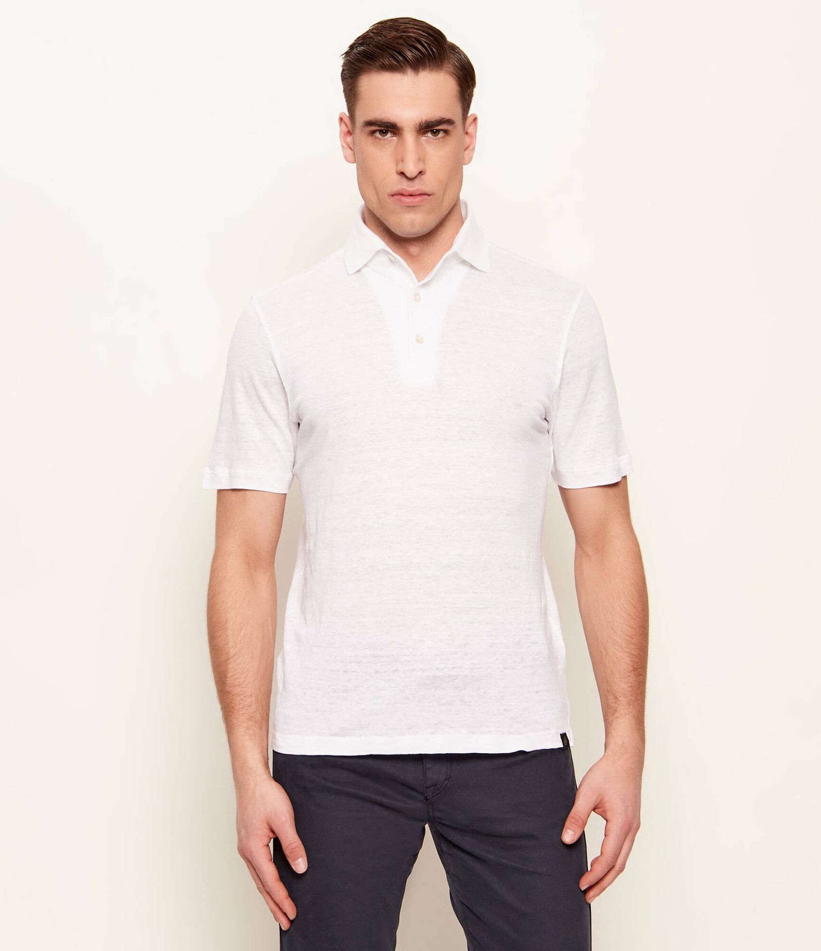 Gran Sasso Lniane polo Slim Fit