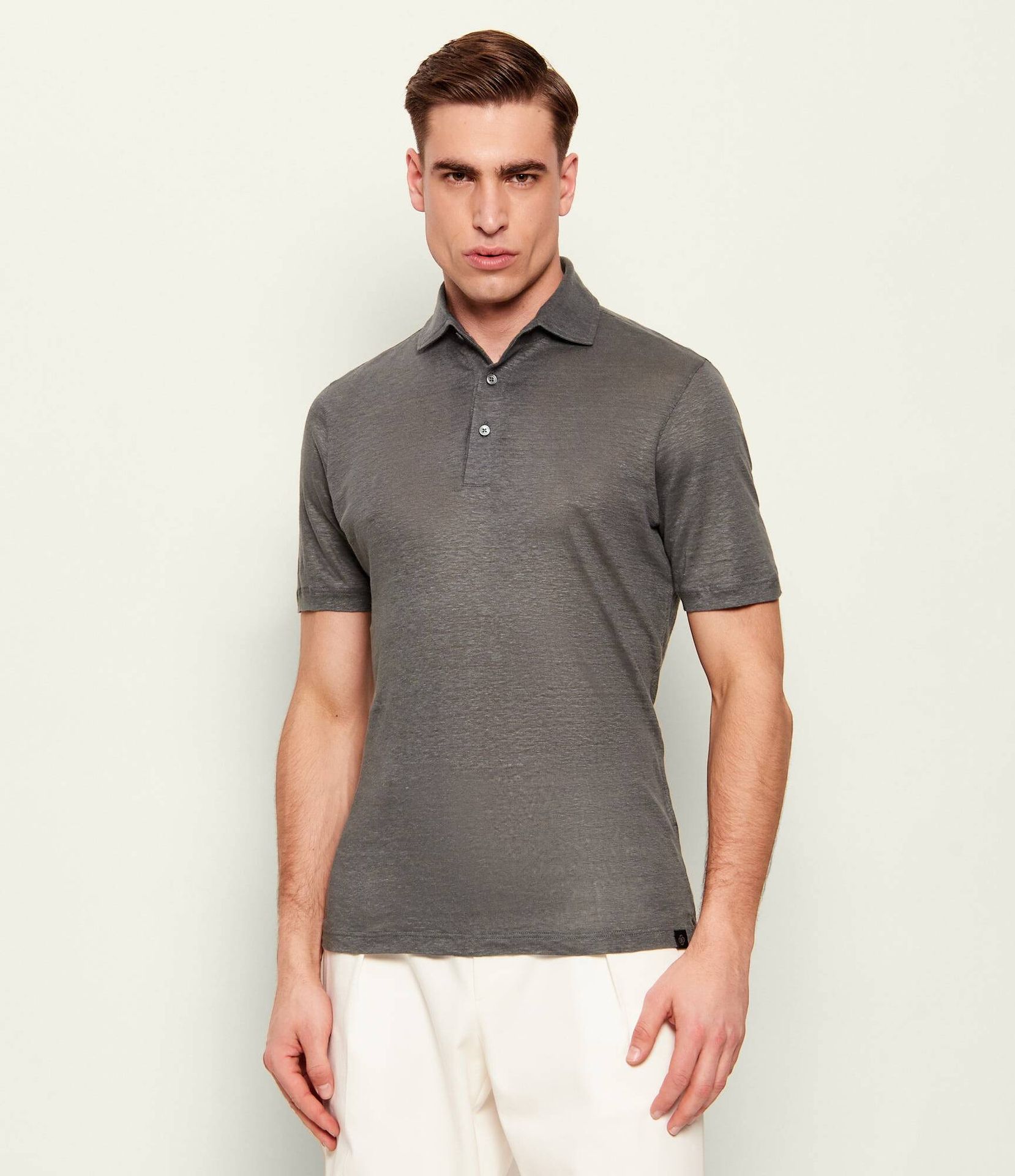Gran Sasso Lniane polo Slim Fit