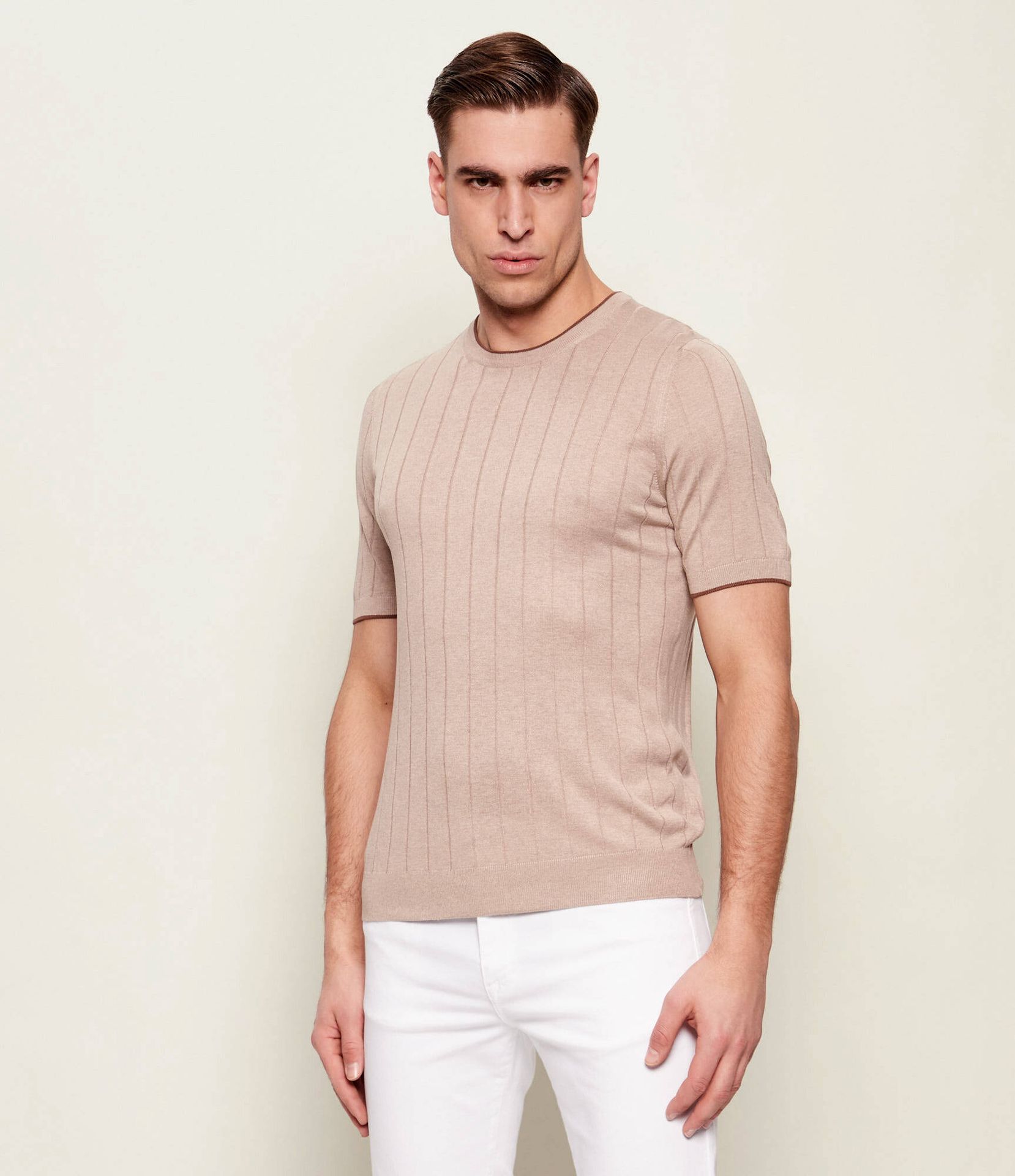 Gran Sasso Jedwabny sweter Slim Fit