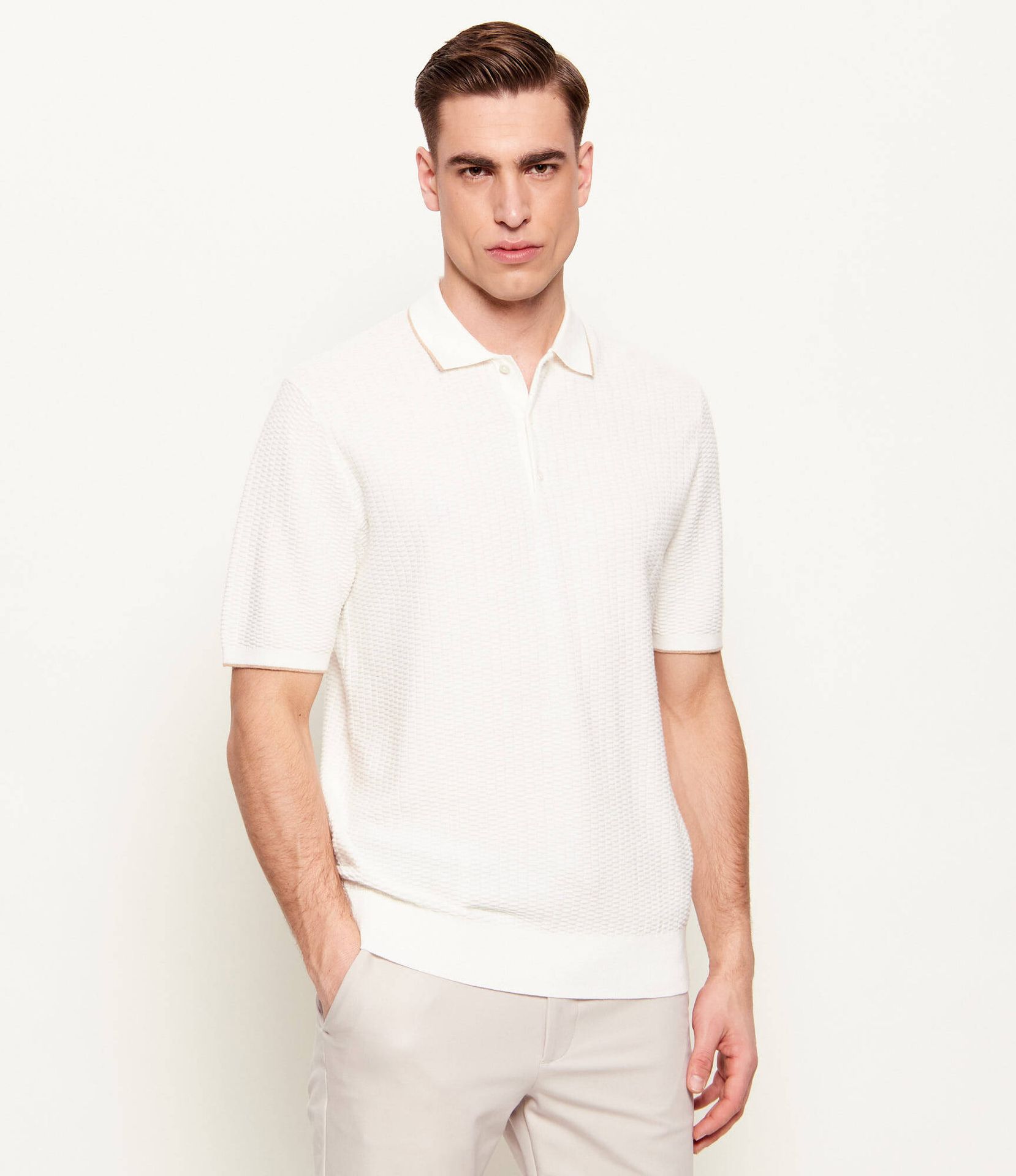 van Laack Polo Regular Fit z dodatkiem kaszmiru