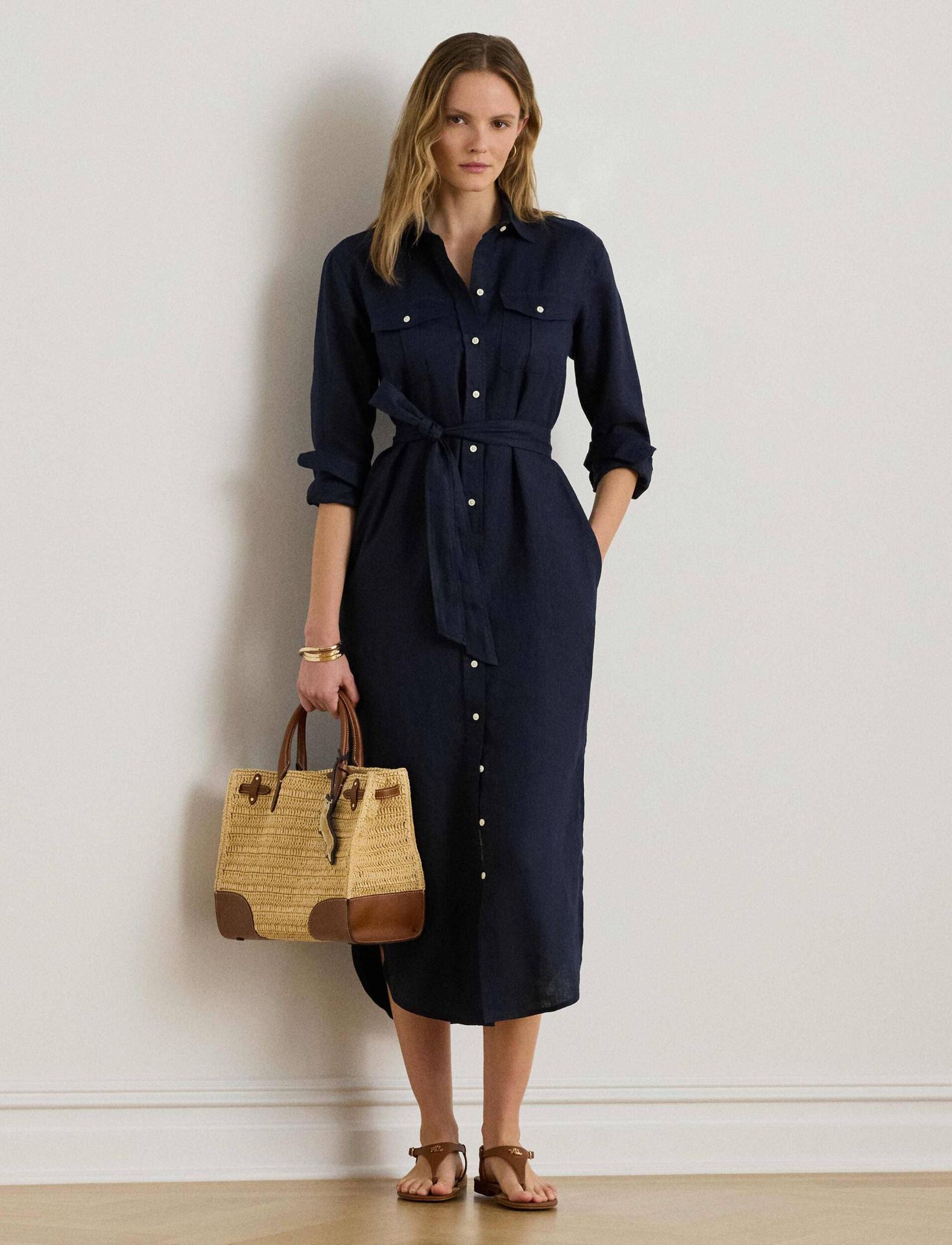 LAUREN RALPH LAUREN Lniana sukienka