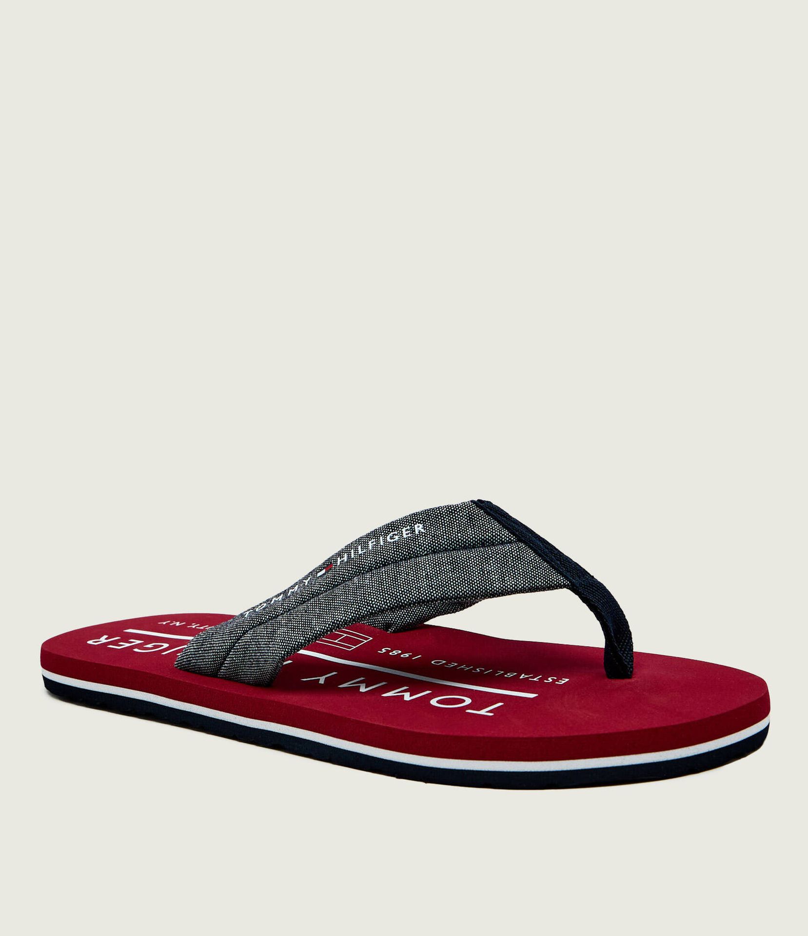 Tommy Hilfiger Japonki CHAMBRAY z dodatkiem lnu