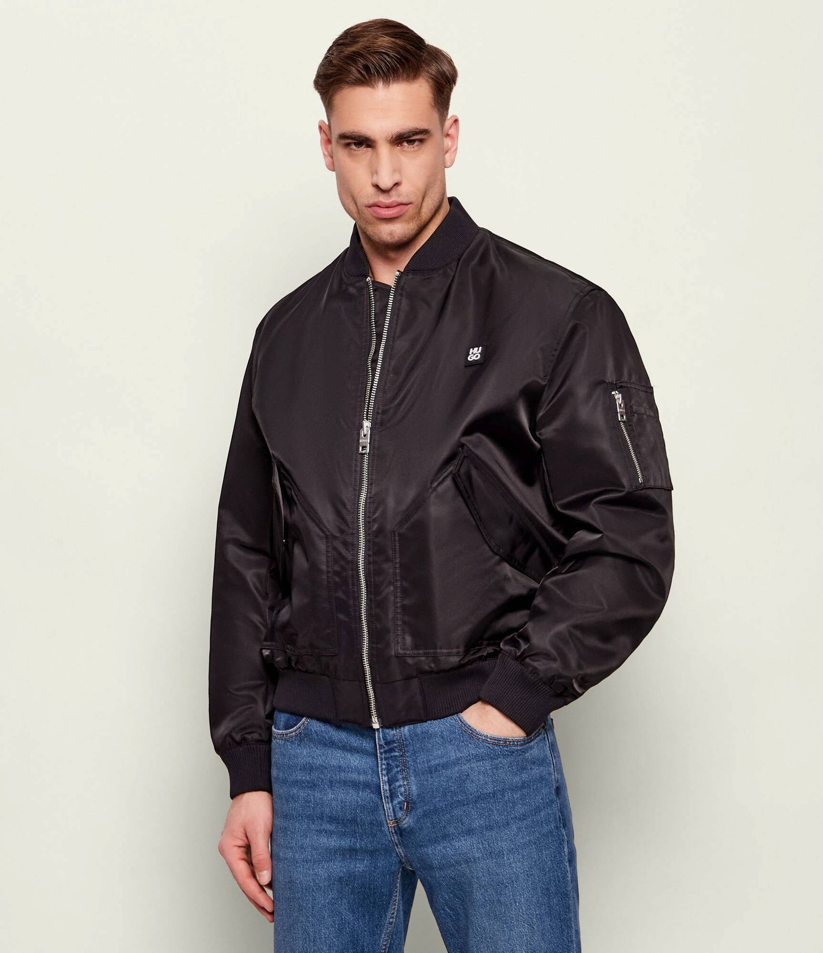HUGO Kurtka bomber Badam2611 Regular Fit