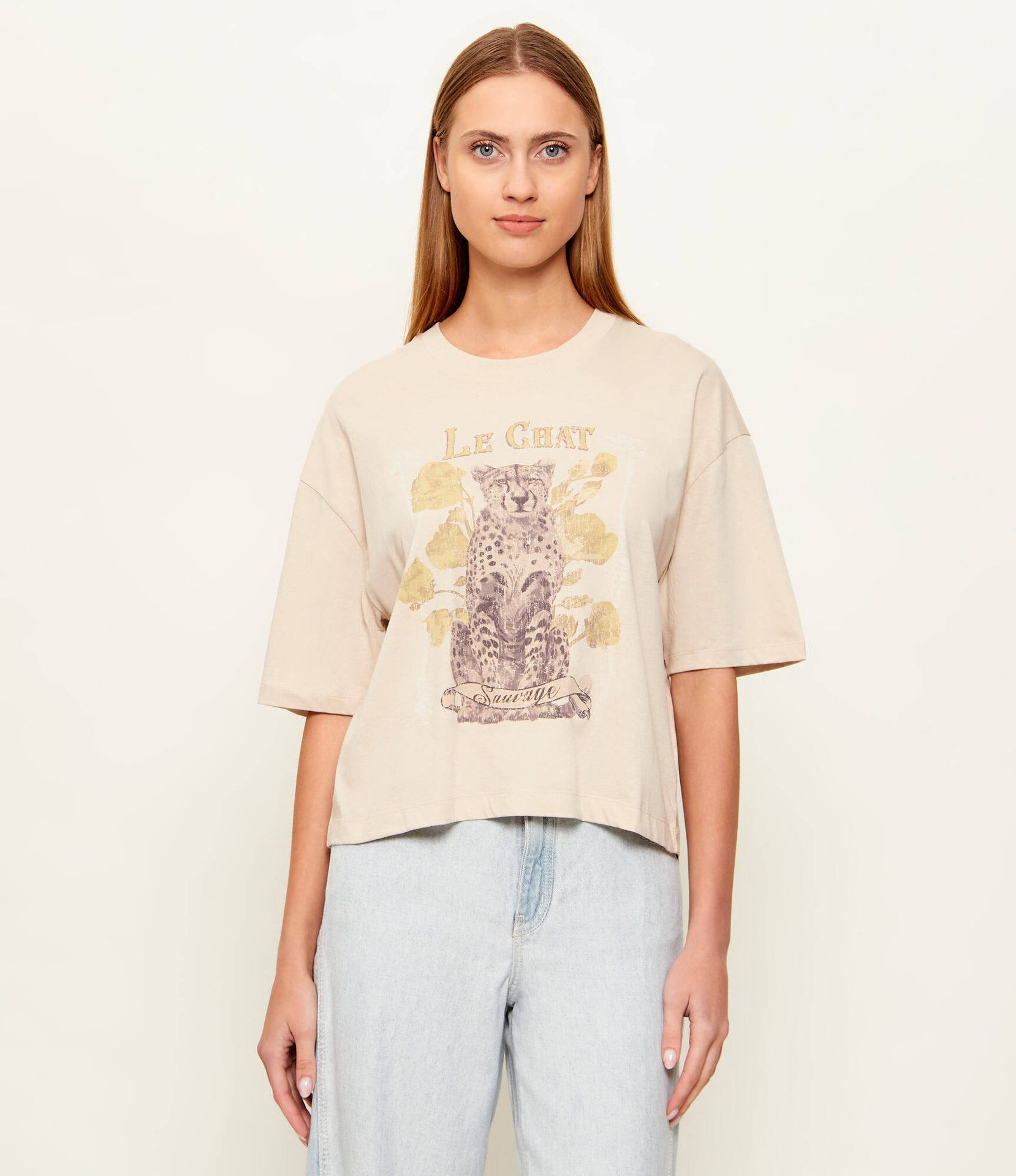 GUESS T-shirt LE CHAT Regular Fit