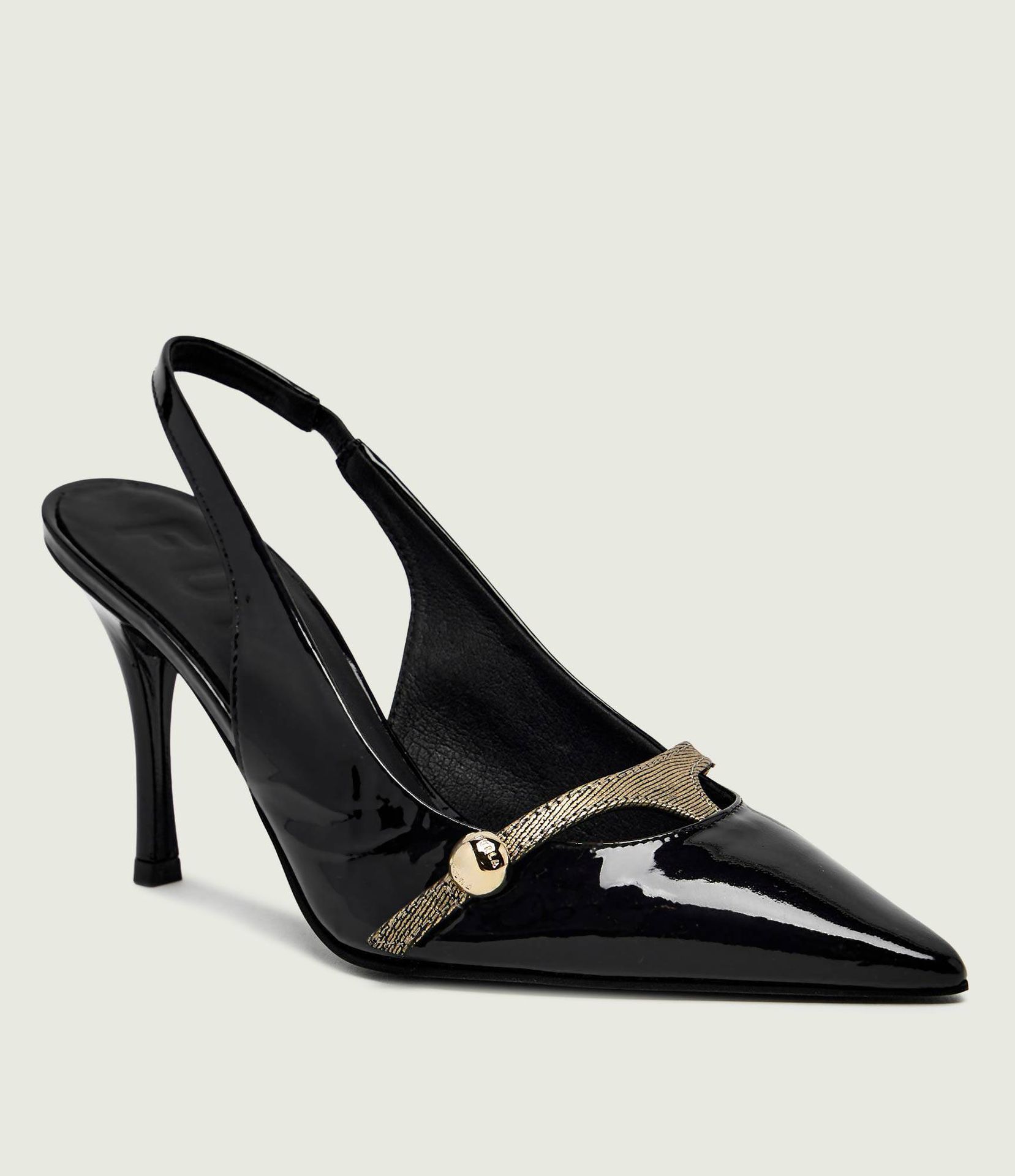 Furla Skórzane szpilki FURLA SFERA SLINGBACK T.90