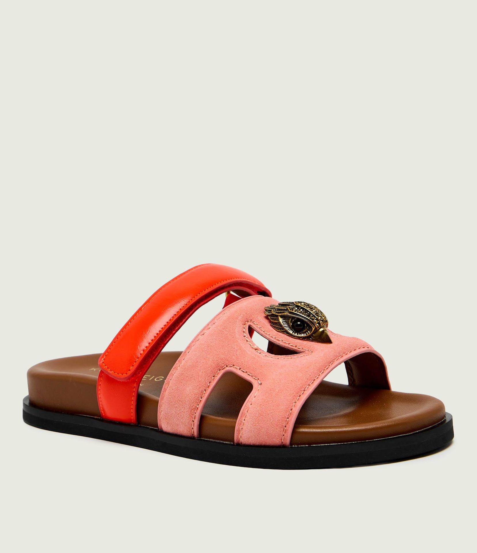 Kurt Geiger Klapki EAGLE zamsz z dodatkiem skóry
