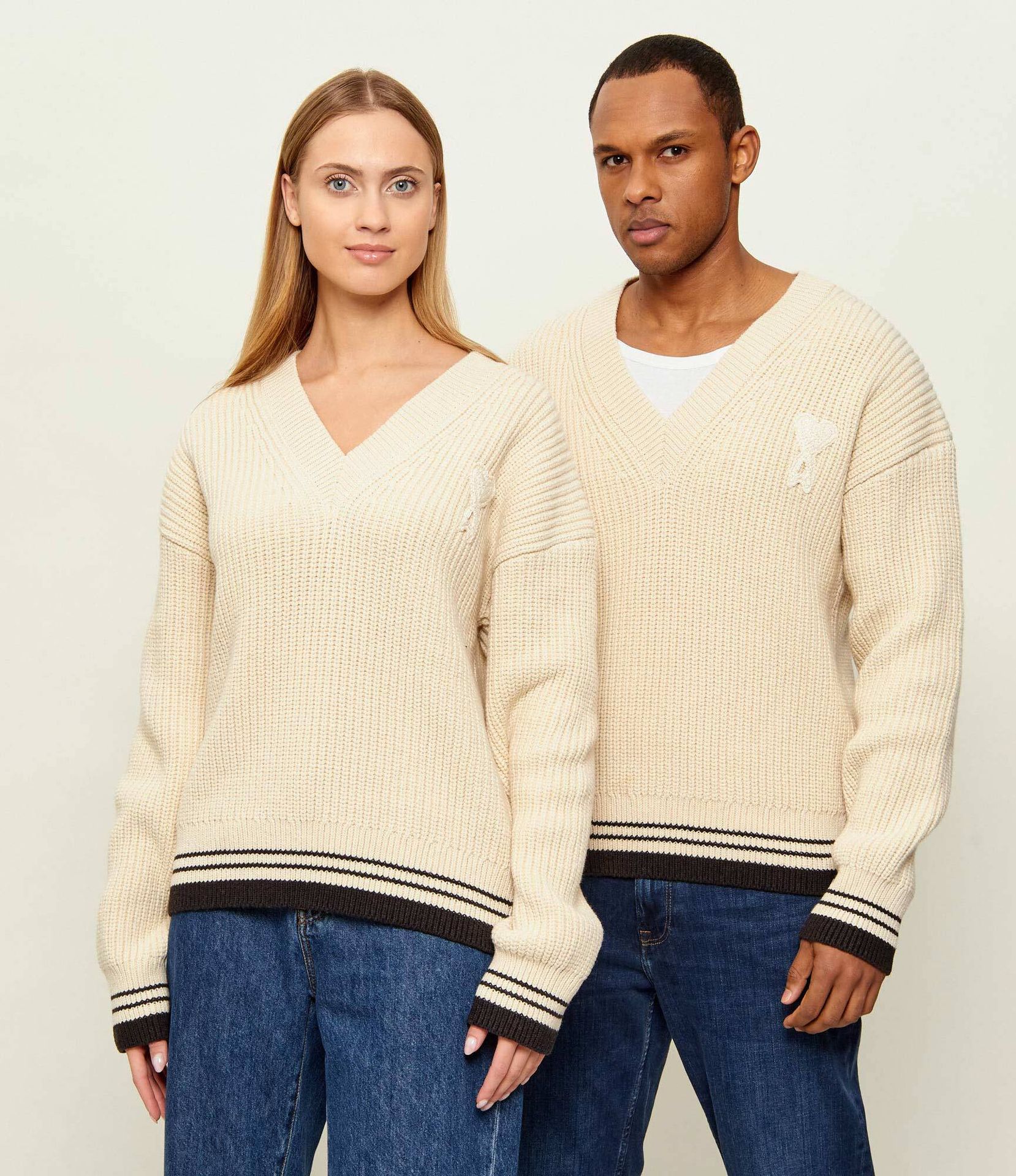 AMI Paris Wełniany sweter Loose fit